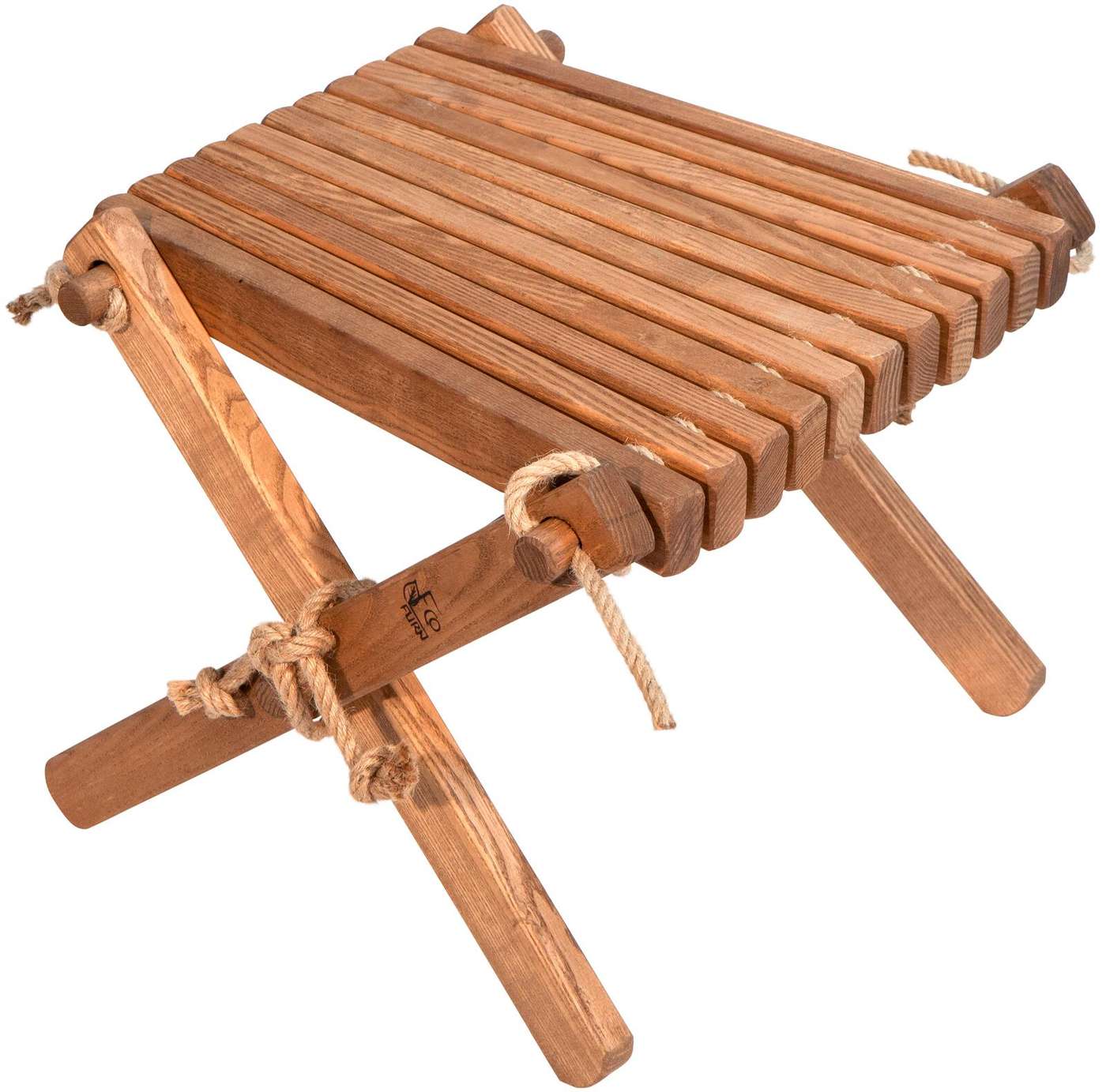 EcoFurn® Lilli стол / подставка для ног пепельно-коричневый, промасленный (цвет коричневый)