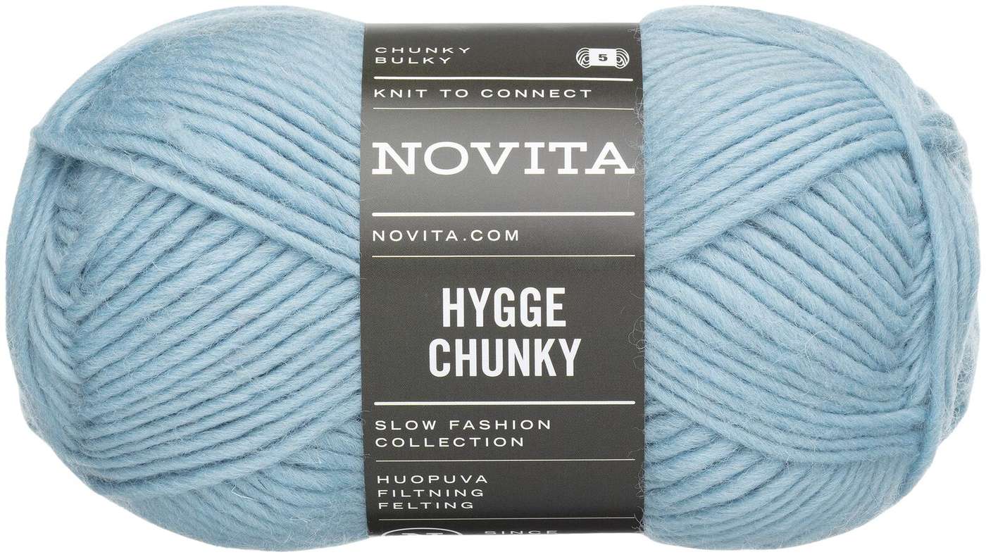 Пряжа Novita Hygge Chunky 100 г прилив 109 (цвет прилив)