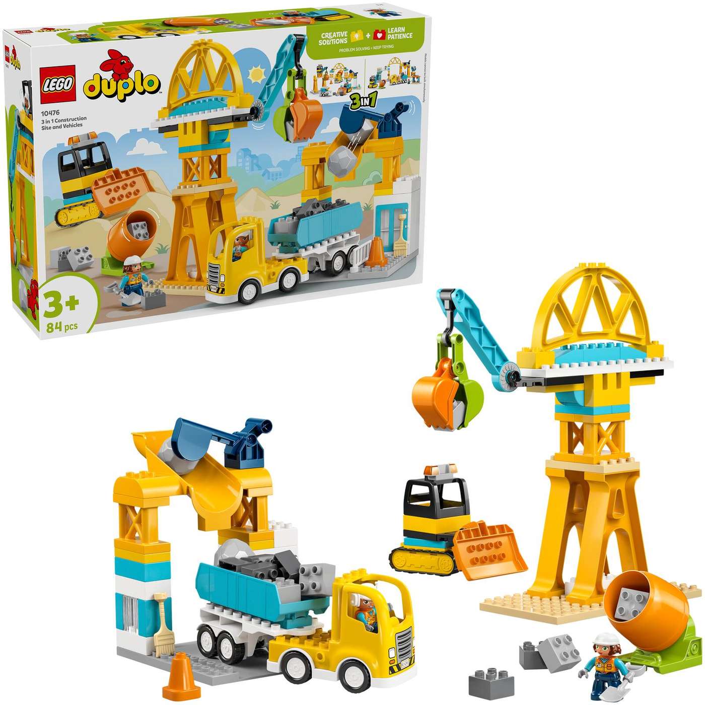 LEGO® DUPLO Town 10476 Строительная площадка и строительные машины 3 в 1