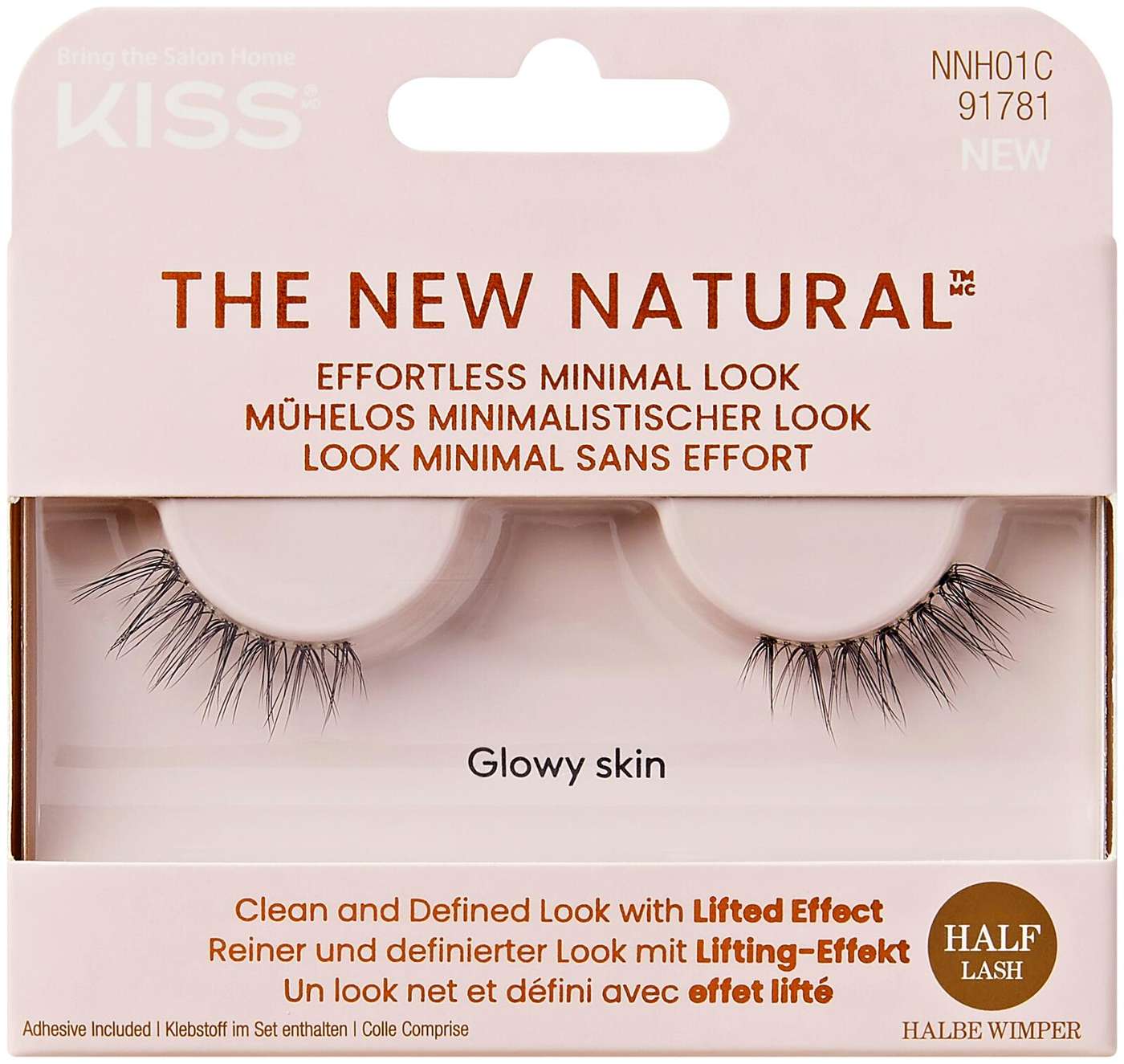Накладные ресницы Kiss The New Natural Glowy Skin, 1 пара