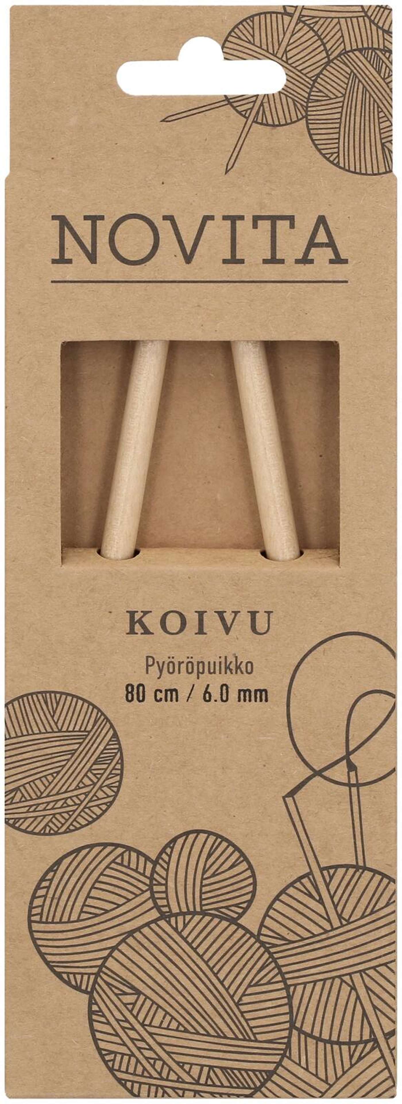 Novita Палочка круглая березовая 80см - 6мм