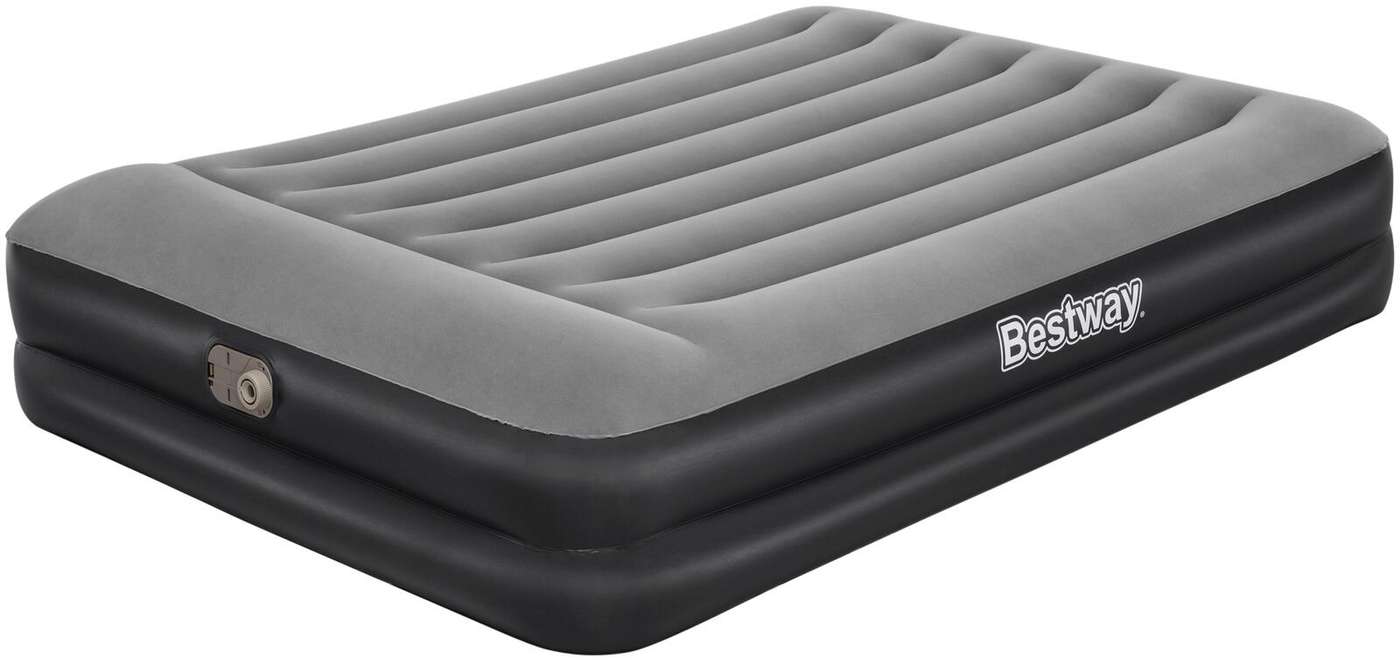 Надувной матрас Bestway 67403 203x152x46 см с электронасосом (цвет черный / серый)