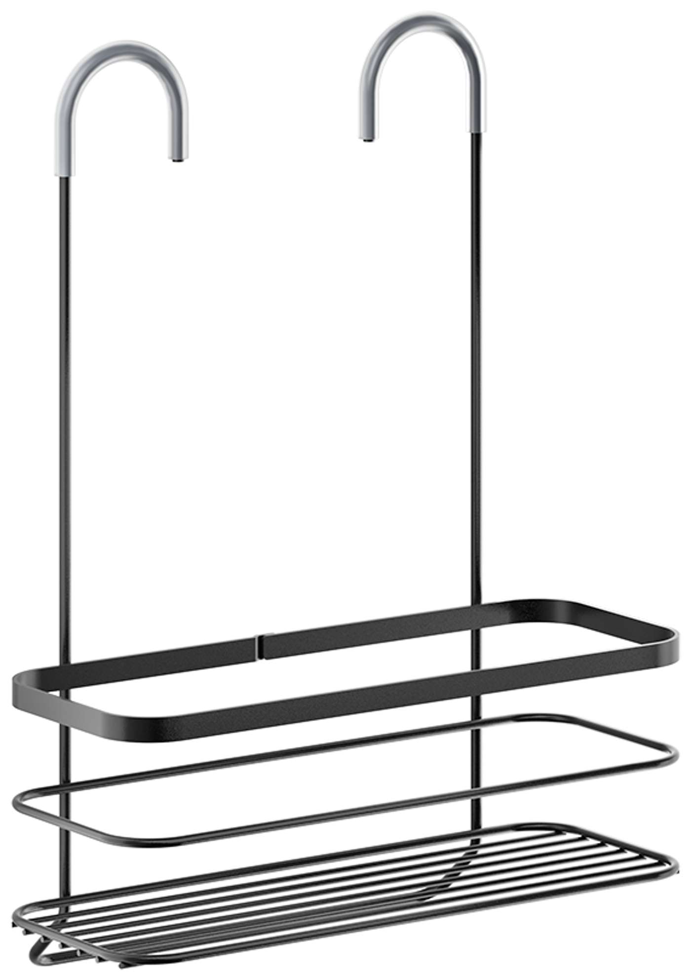 Корзина для смесителя для душа Metaltex Lava 28x13x40 см (цвет черный)