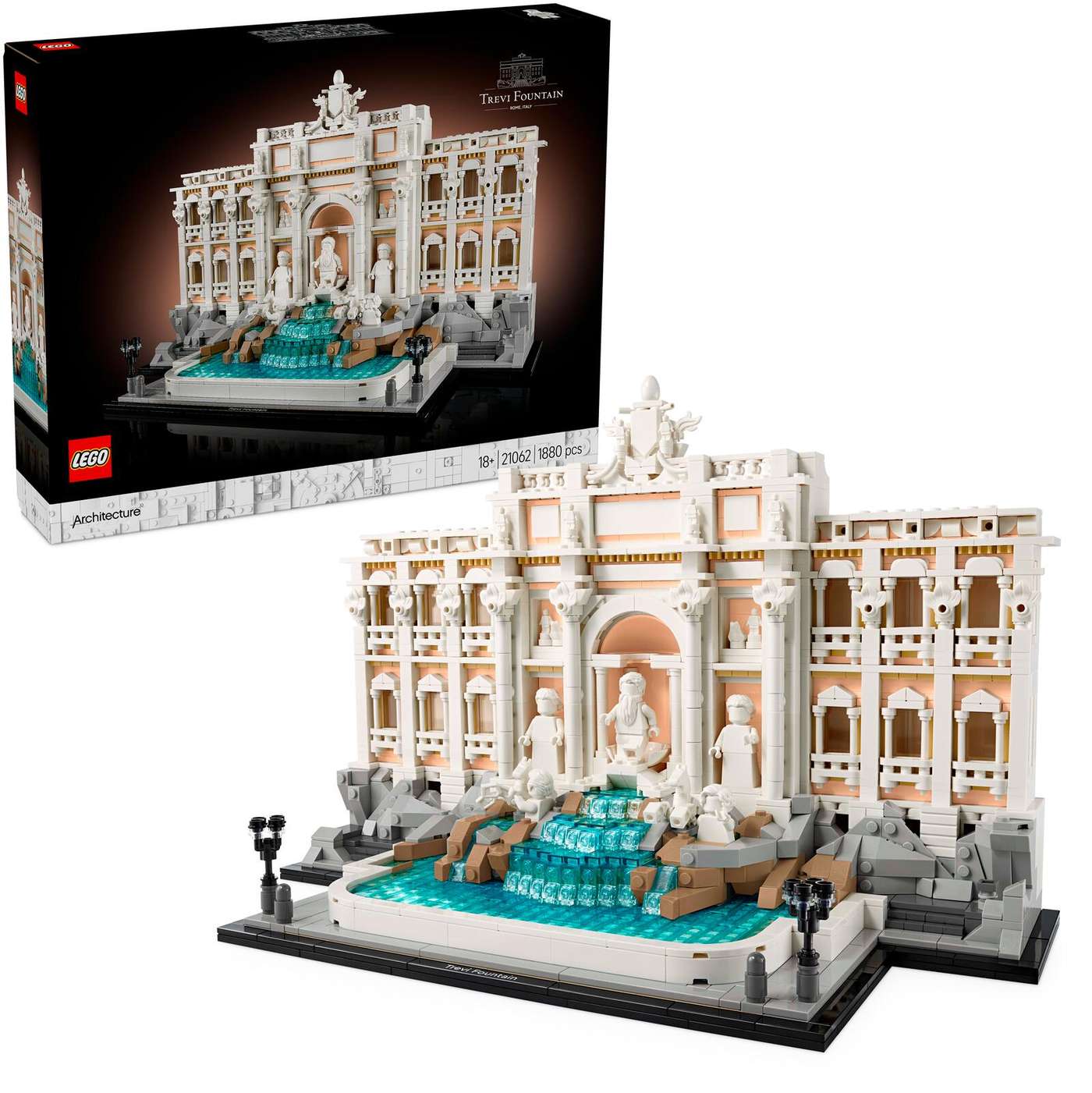 LEGO® Architecture 21062 Фонтан Треви, достопримечательность Италии, коллекционная модель Рима