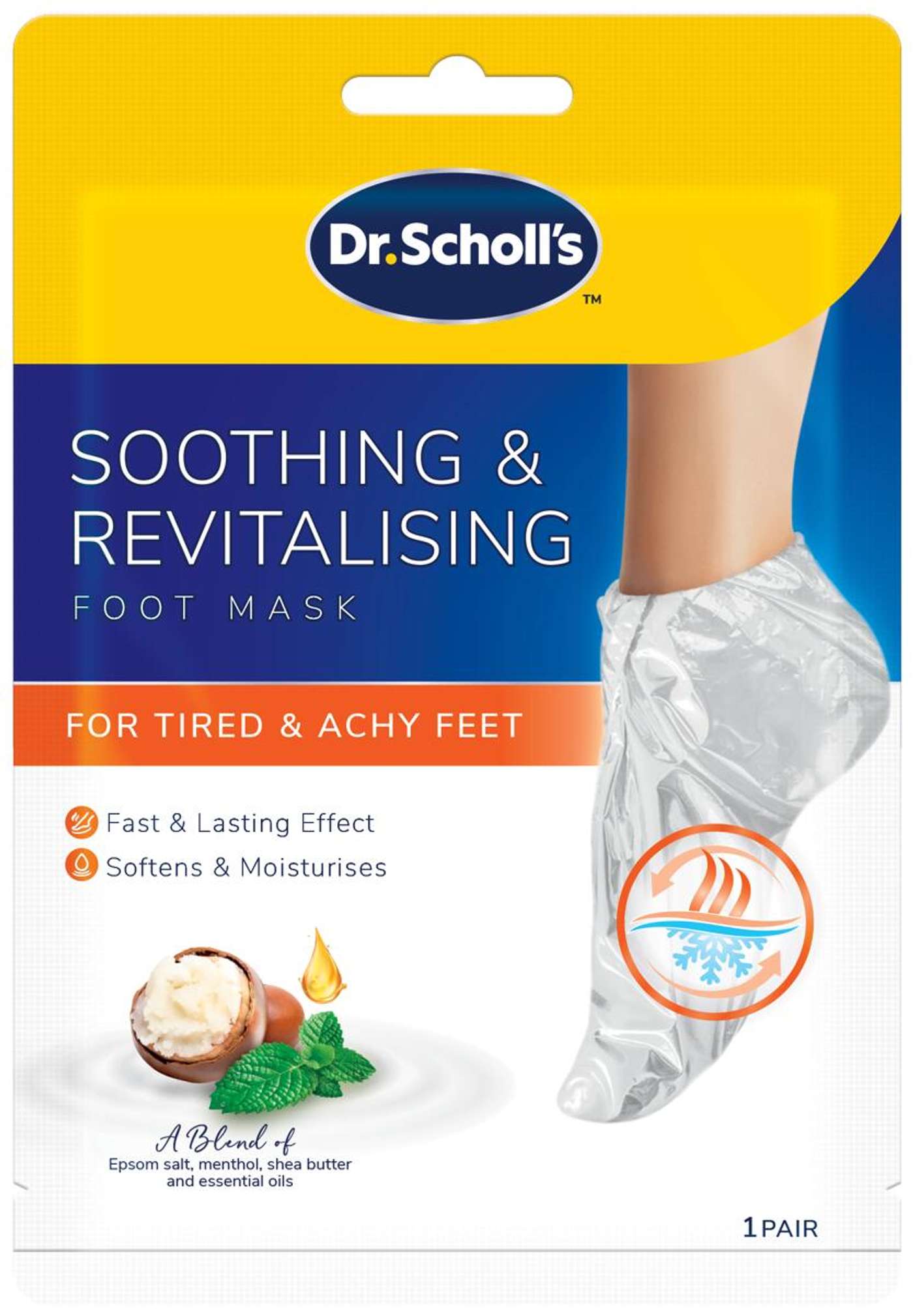 Scholl Успокаивающая и восстанавливающая маска для ног