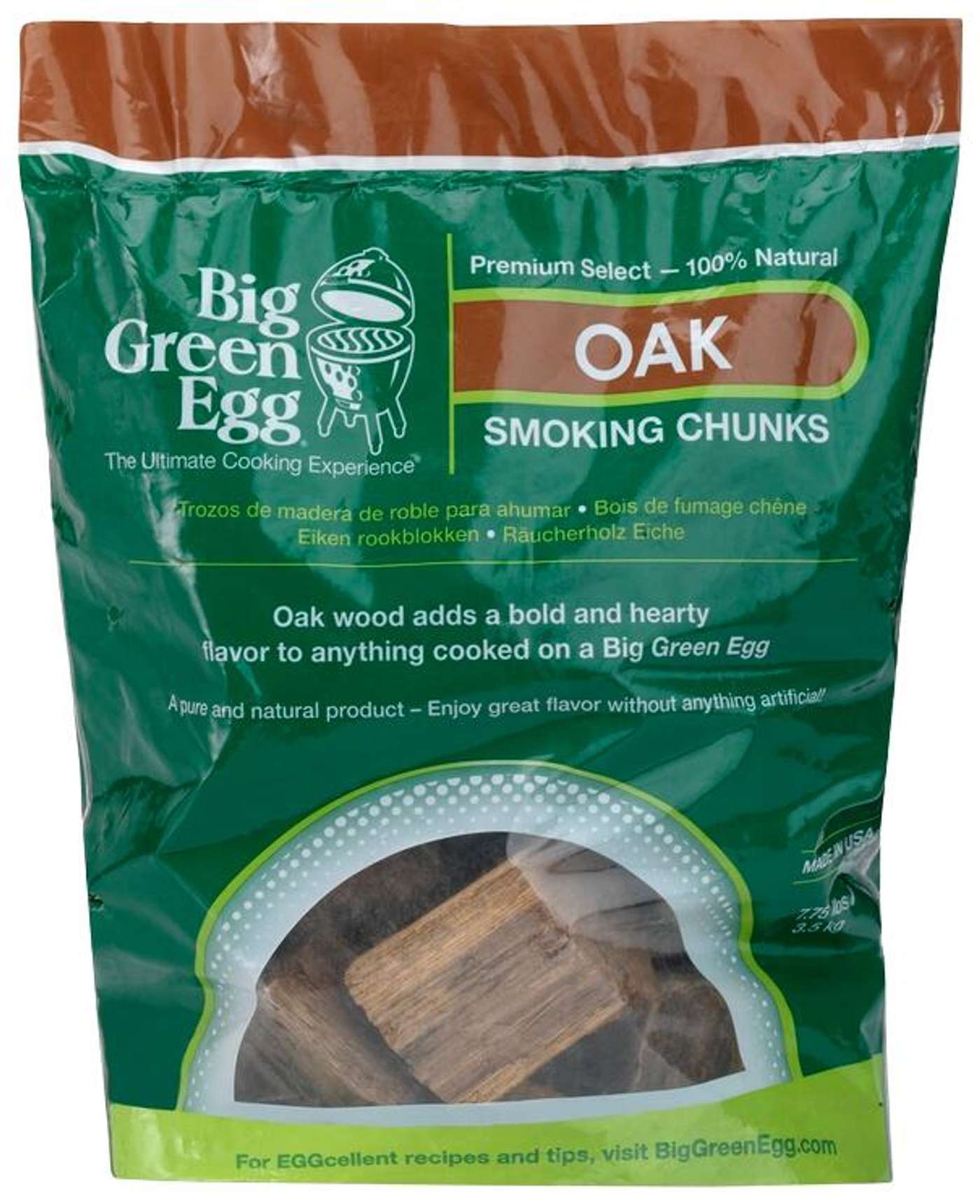 Big Green Egg кусочки для копчения дуб 9 л