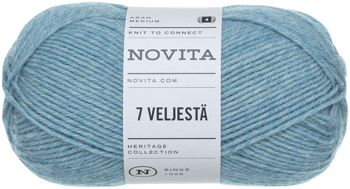 Нитка Novita 7 Velje 100 г льда 014 (цвет лед)