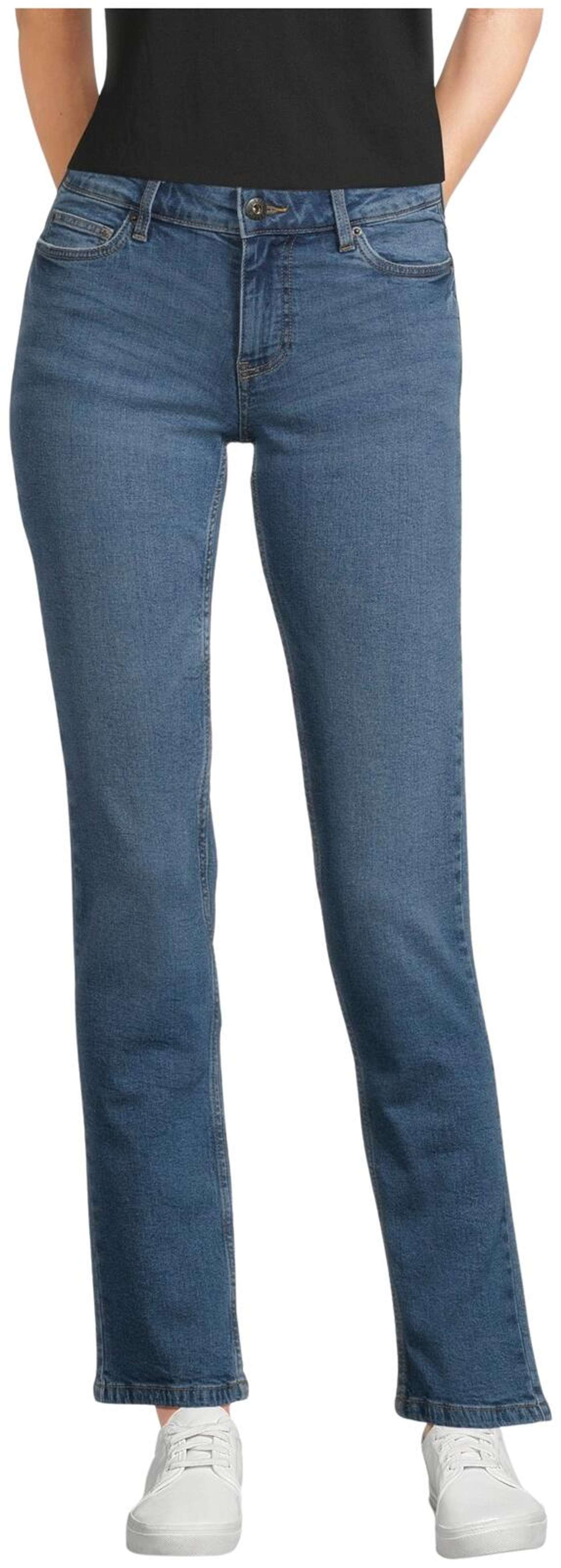 Домашние женские джинсы Straight Fit (размер XS, цвет СРЕДНЕ-СИНИЙ ВАРИАНТ 2)