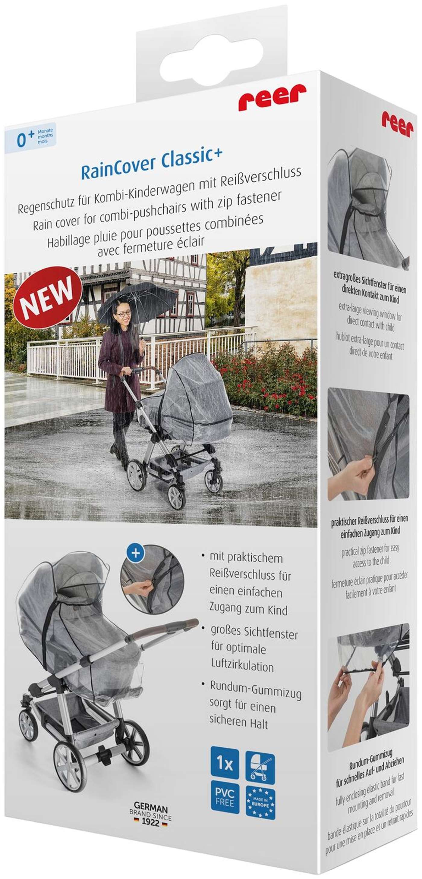 Дождевик для комбинированной коляски Reer Classic + (цвет прозрачный)