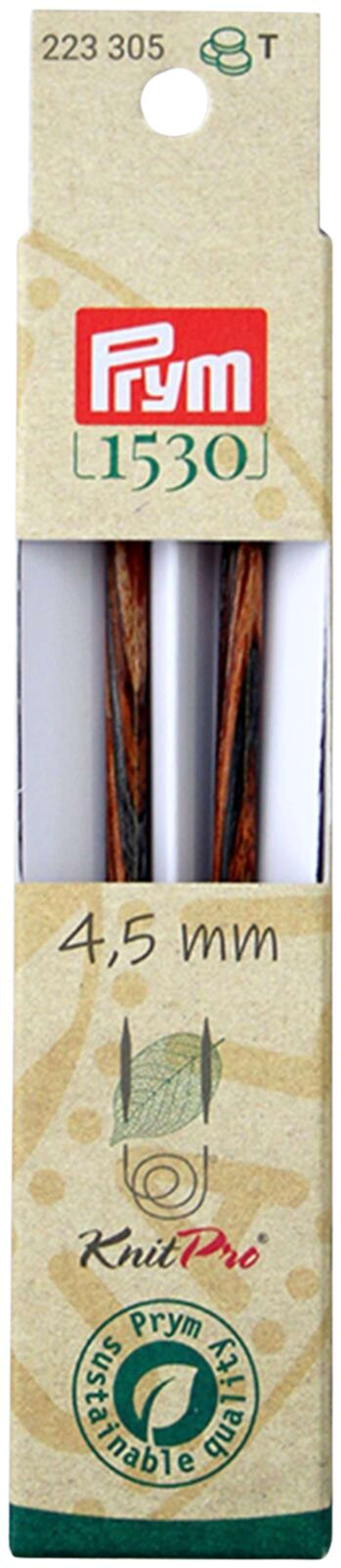 Prym 1530 круглая головка 4, 5 мм, материал дерево, можно подключить к кабелю (цвет коричневый)