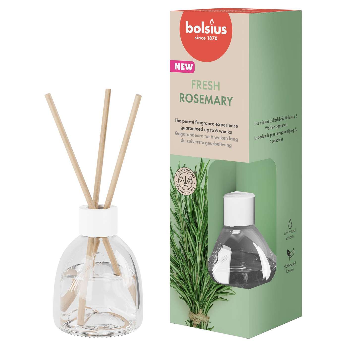 Bolsius True Scents - аромат для комнаты - Розмарин - 60 мл (цвет шалфей зеленый)