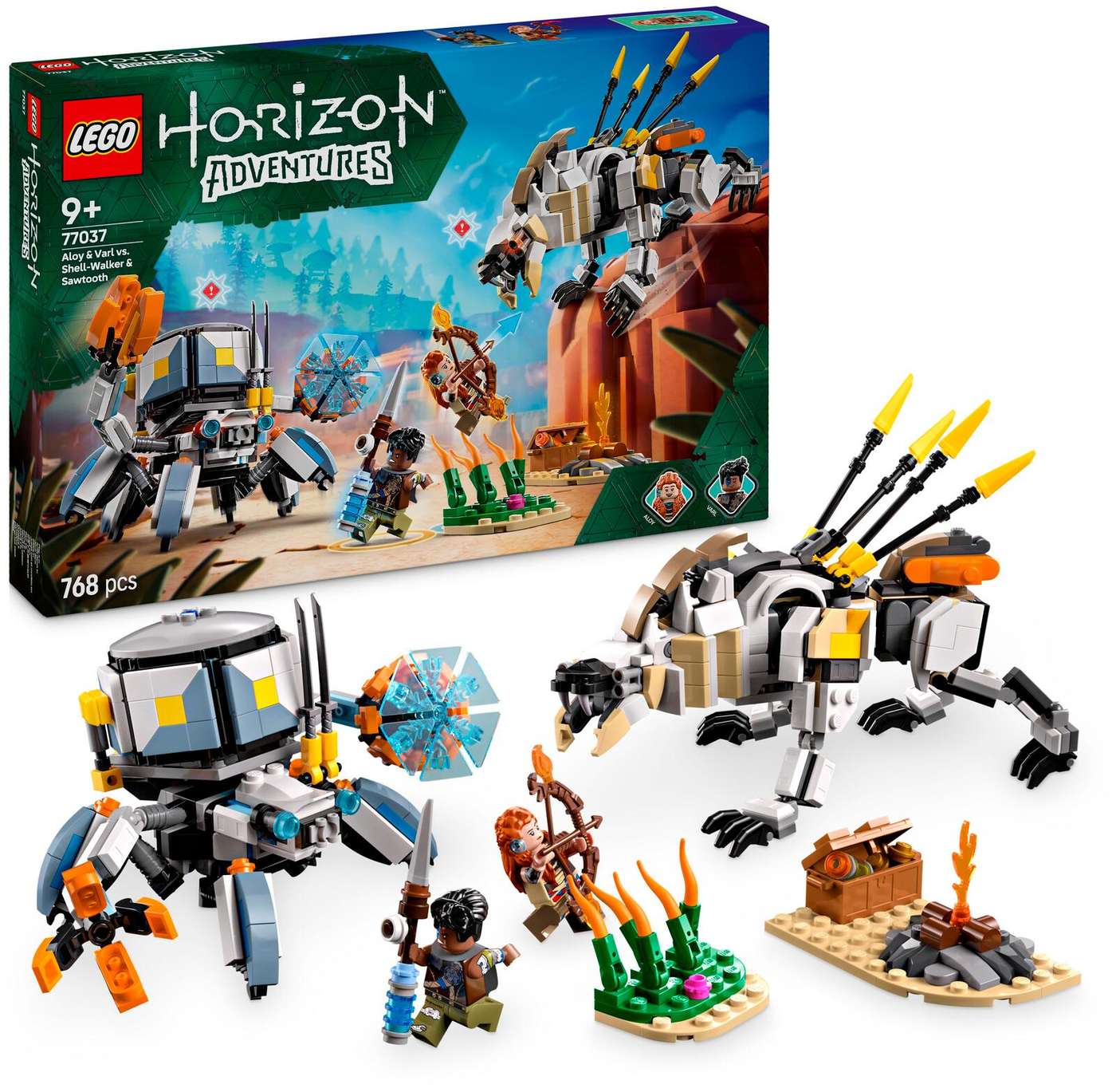 LEGO® Horizon Adventures™ Элой и Варл против Щитоубийцы и Пилозуба 77037