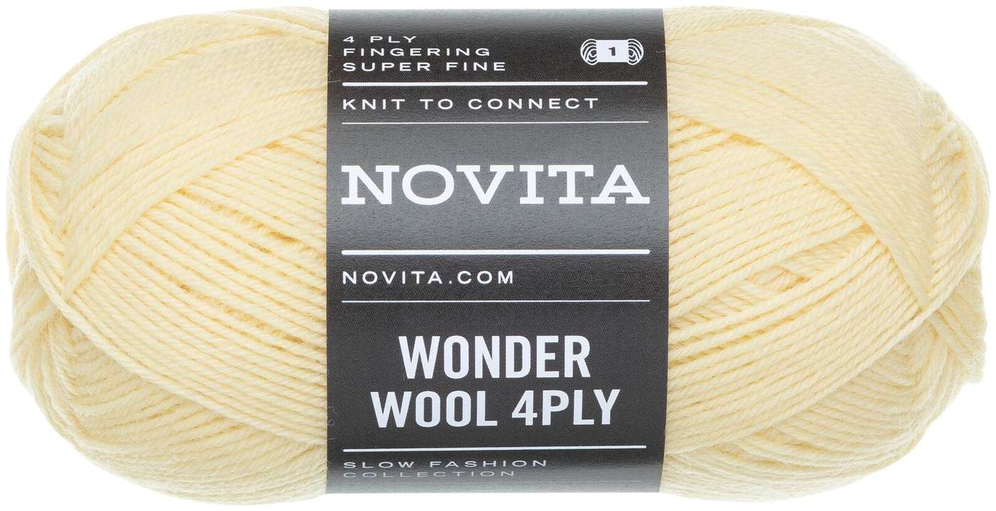 Пряжа Novita Wonder Wool 4PLY 50 г безе 205 (цвет безе)