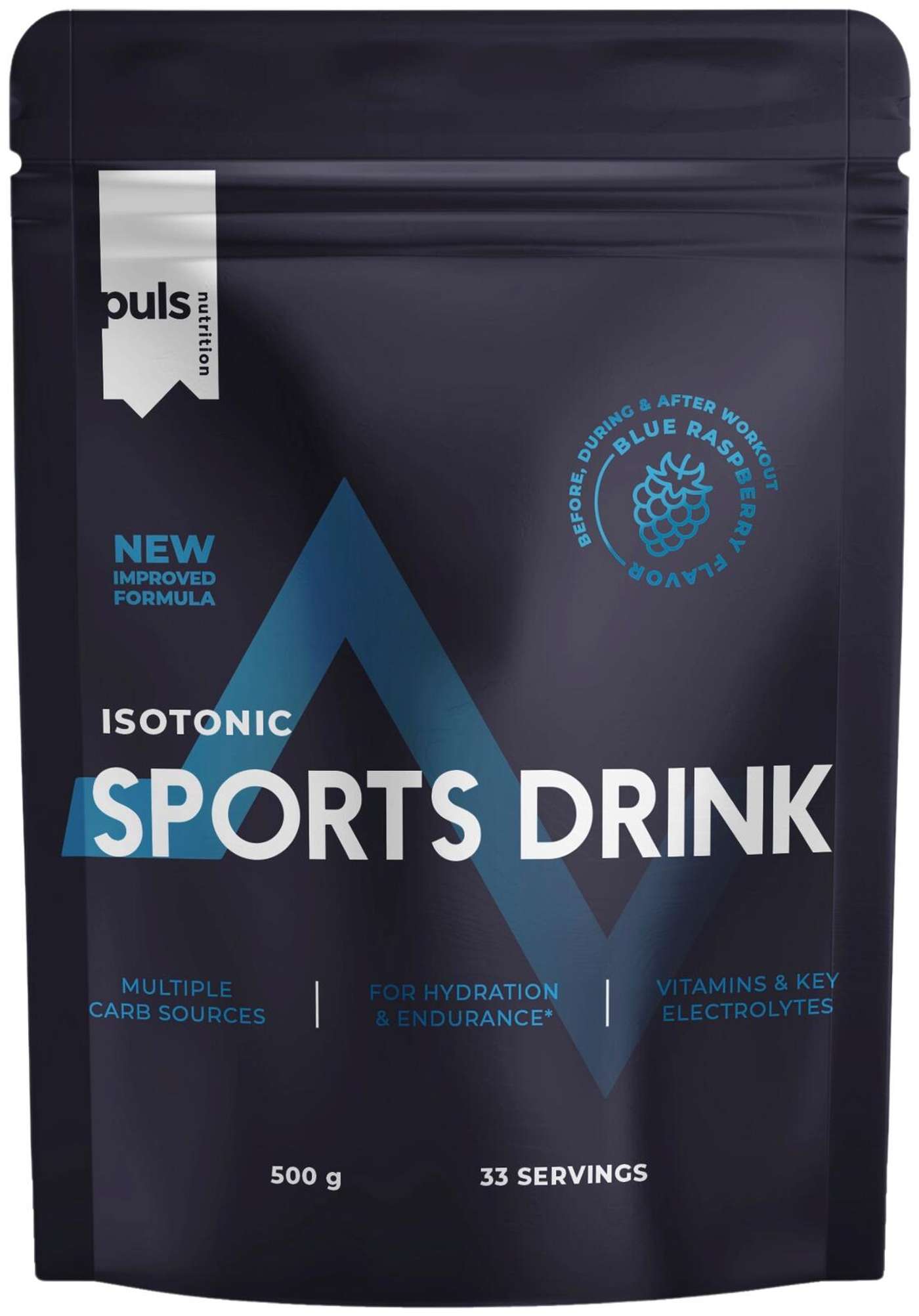 PULS Isotonic спортивный напиток порошковый спортивный напиток синяя малина 500г
