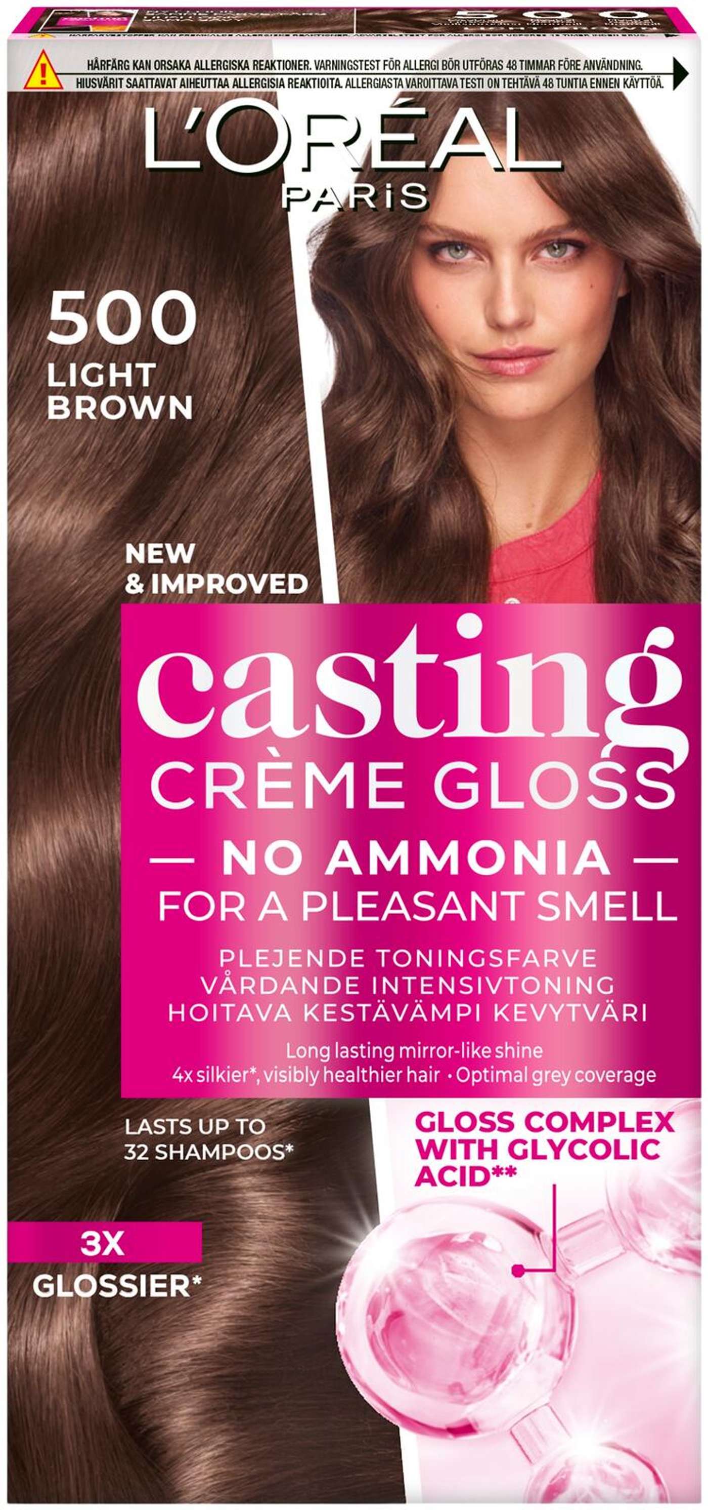 L'Oréal Paris Casting Crème Gloss 500 Светло-коричневый Светло-коричневый светлый цвет 1шт (цвет Светло-коричневый)