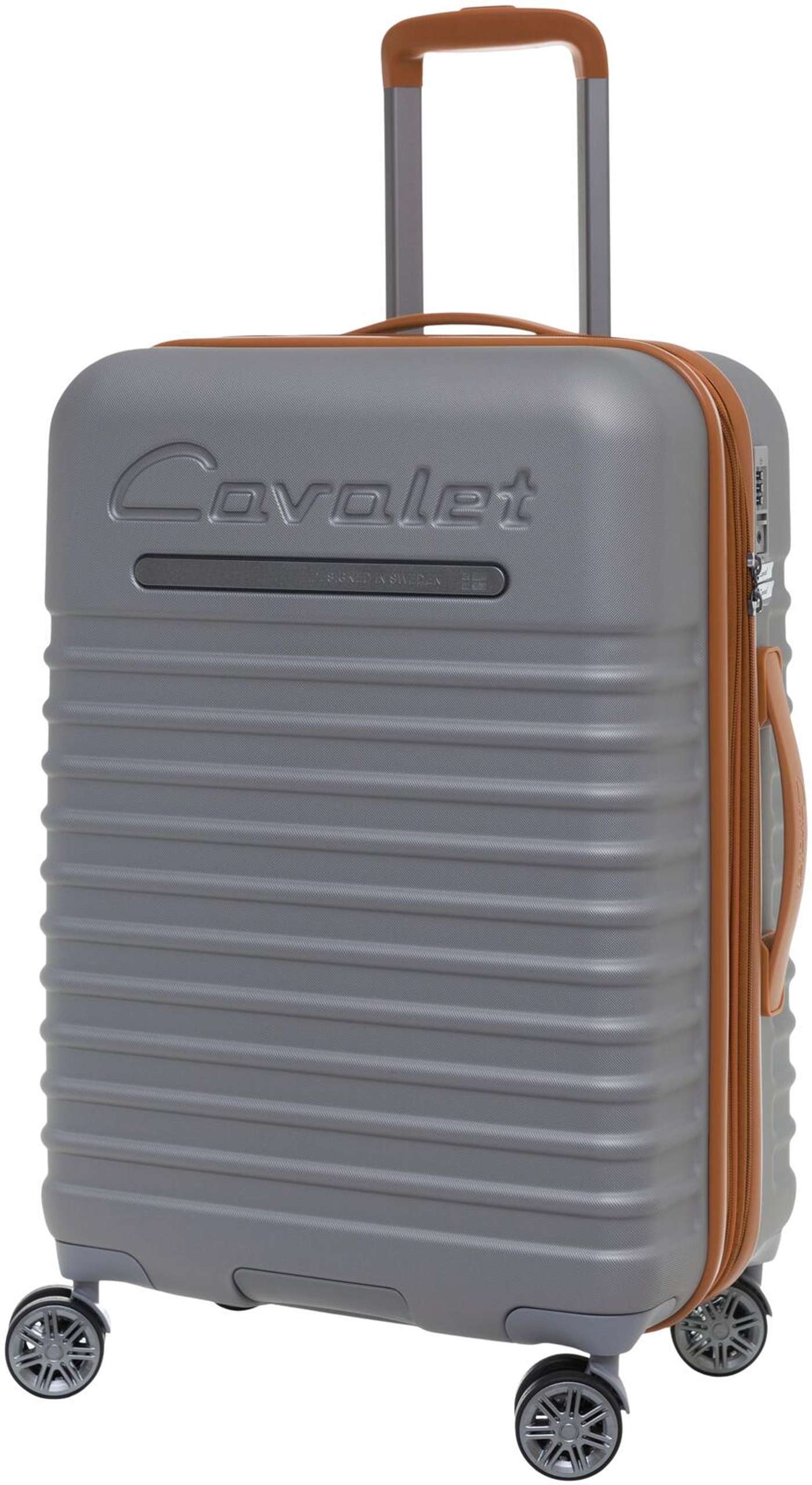 Чемодан Cavalet Pasadena M 65 см серебристый / коричневый (цвет серебро)