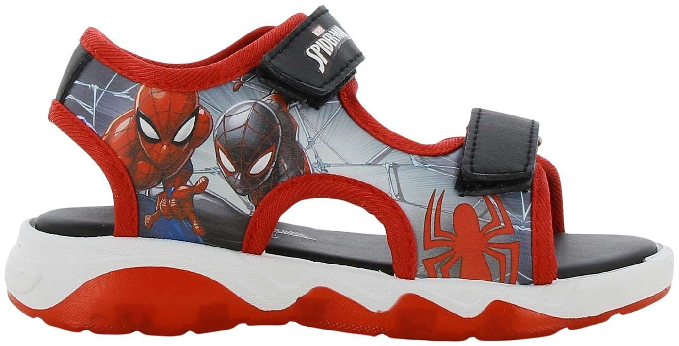Детские светящиеся сандалии Spider-Man SP014805 (размер 25, цвет ЧЕРНЫЙ / КРАСНЫЙ)