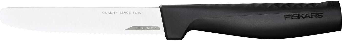 Нож для томатов Fiskars Hard Edge. (цвет Черный / сталь)