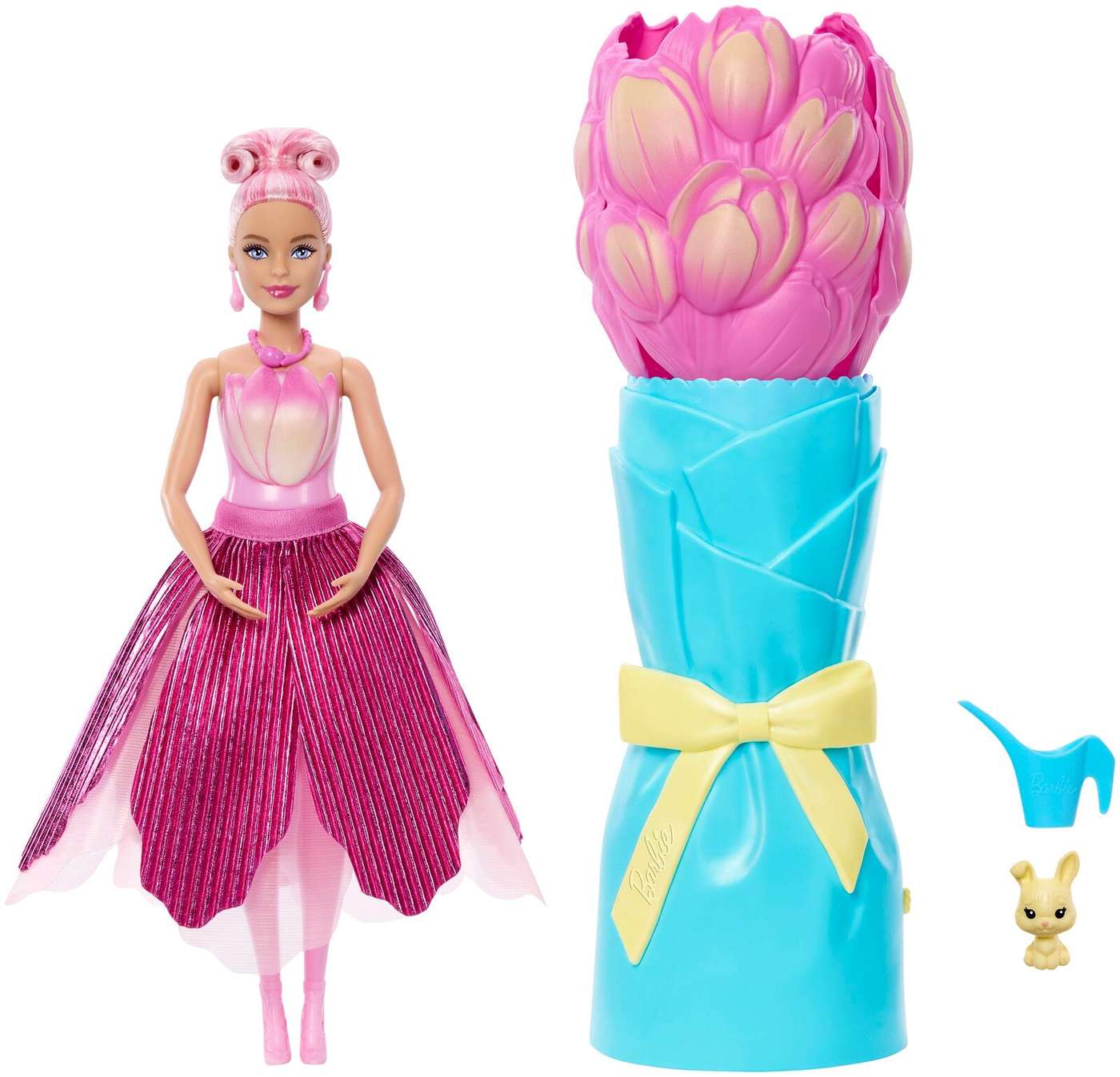 Кукла Barbie Flower Surprise розовая