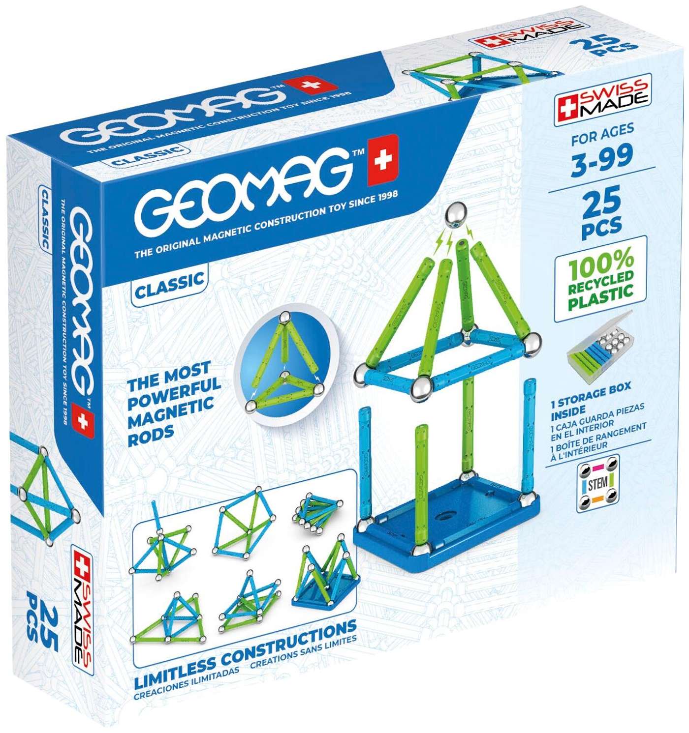 Магнитный конструктор Geomag Classic, 25 деталей.