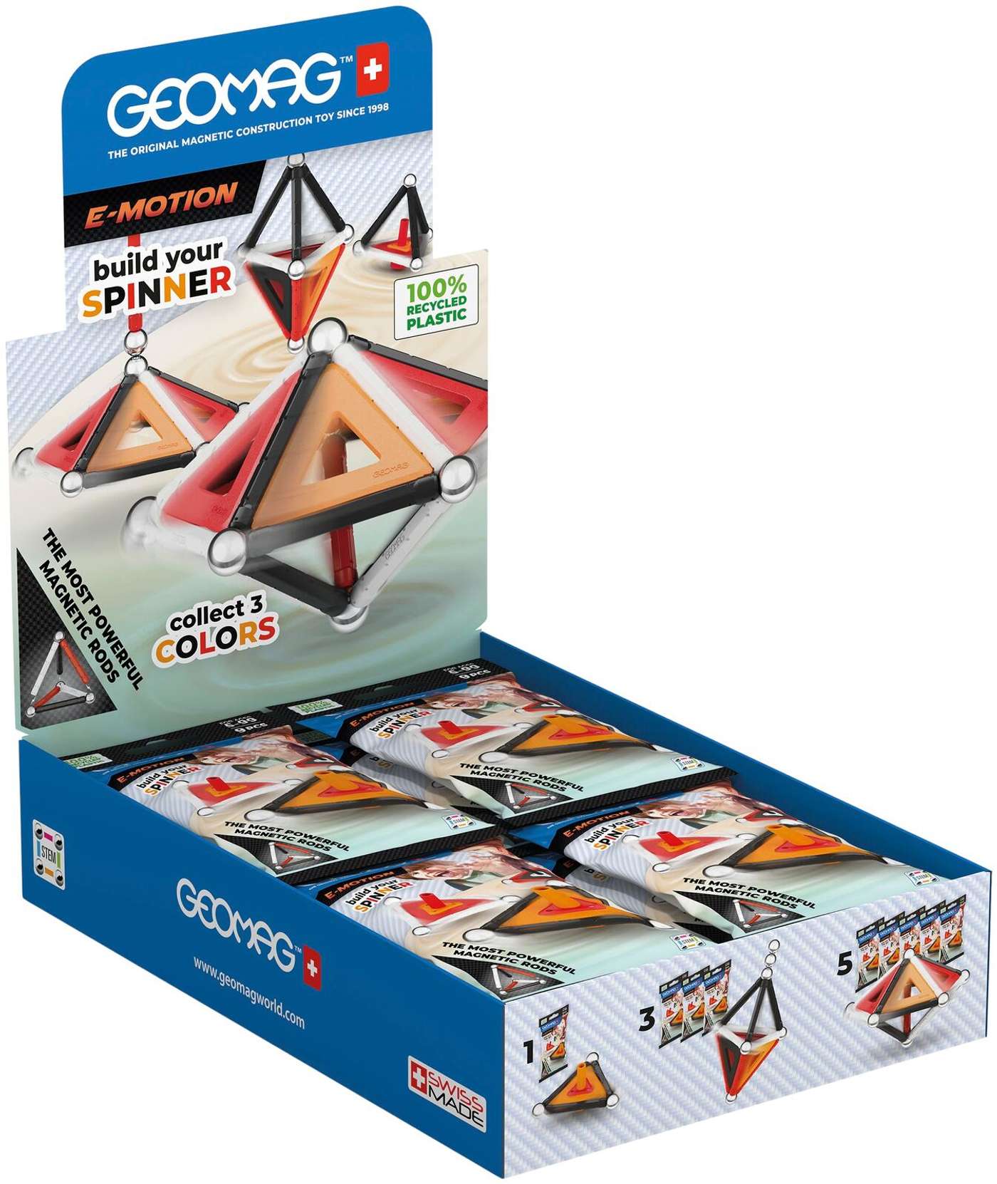 Магнитный конструктор Geomag E-Motion, 9 деталей.
