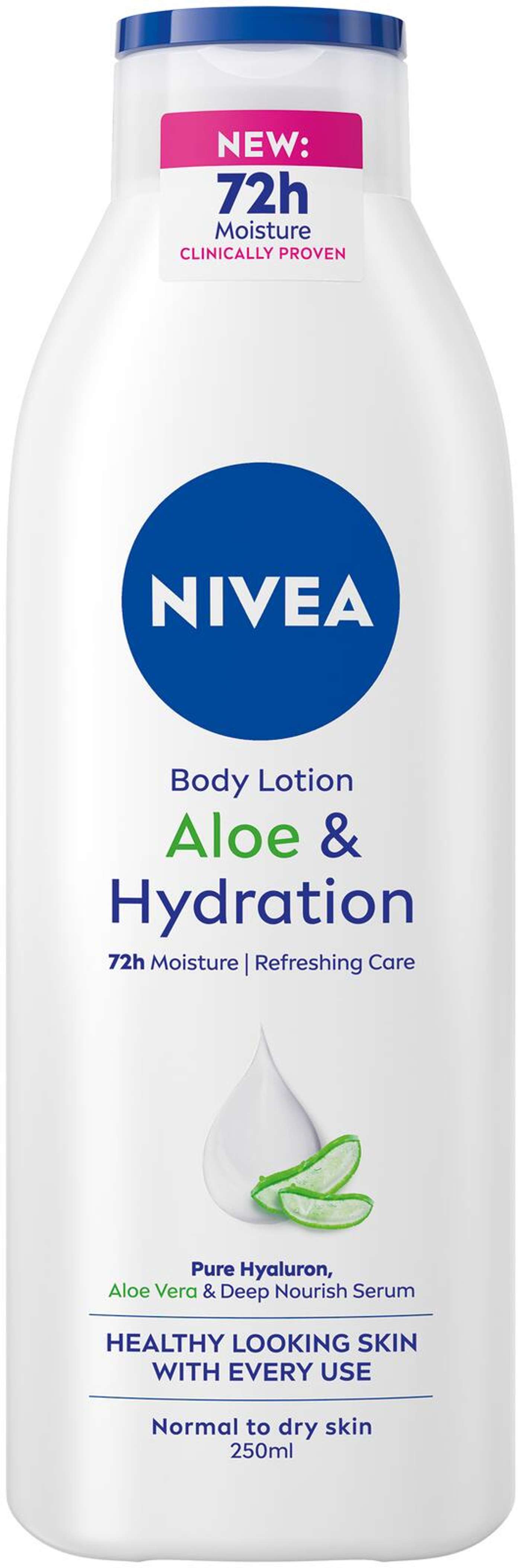 NIVEA 250 мл лосьон для тела с алоэ и увлажнением