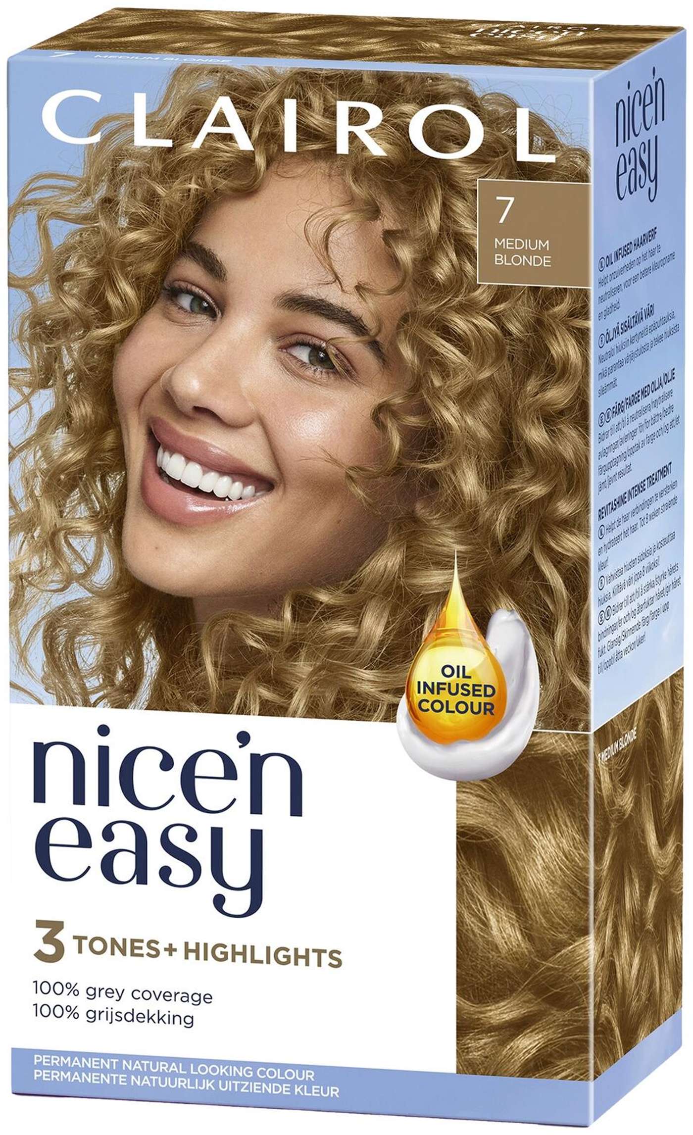 Clairol Nice'n Easy перманентный цвет 7 Средний светлый