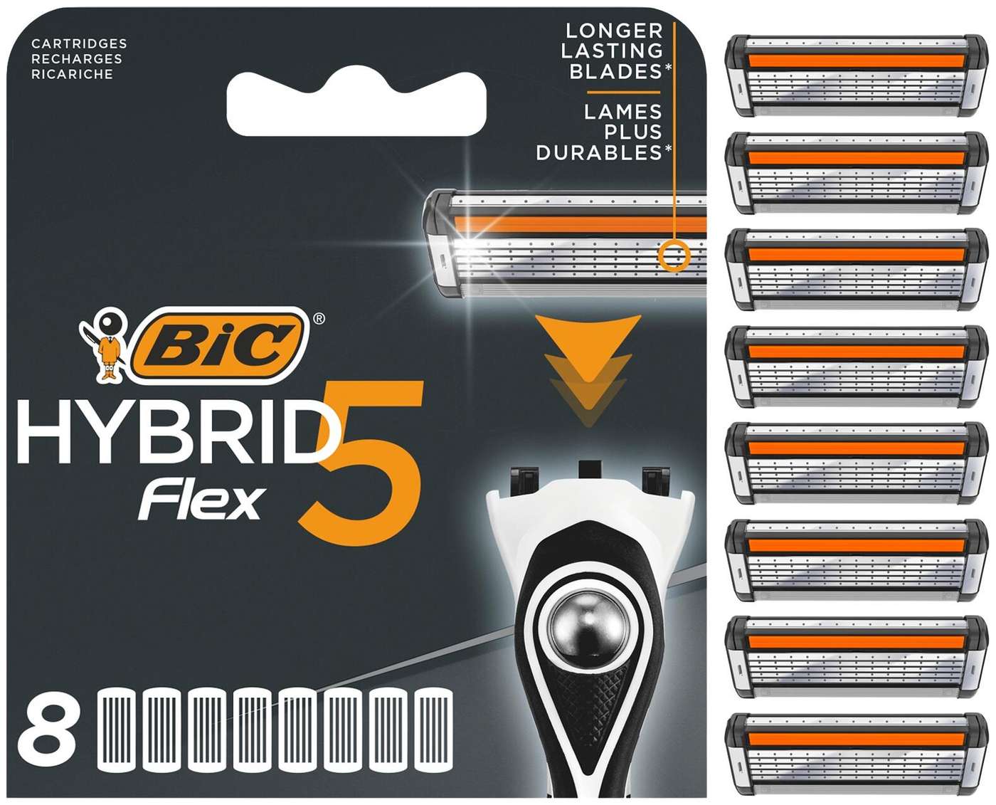 Запасные лезвия BIC Hybrid Flex 5 8 шт.
