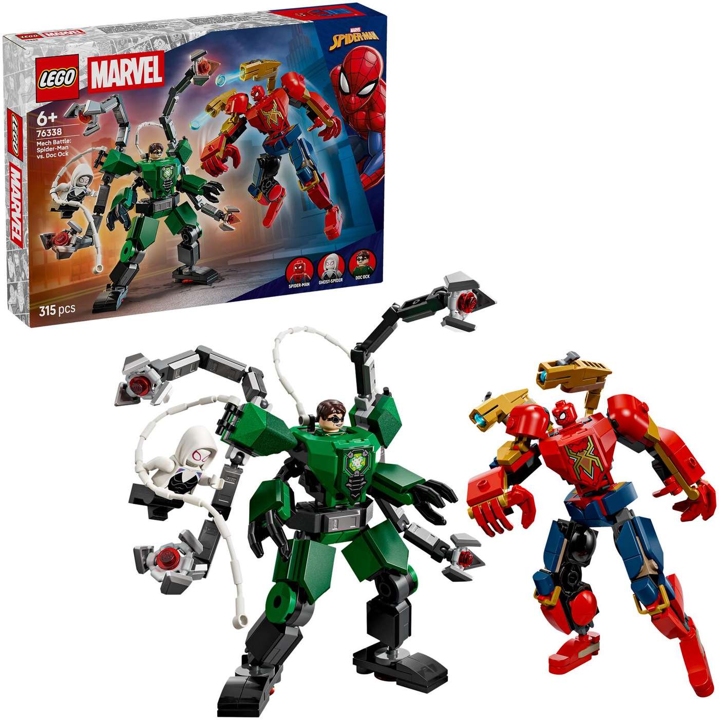 LEGO® Super Heroes Marvel 76338 Битва роботов: Человек-паук против Доктора Осьминога
