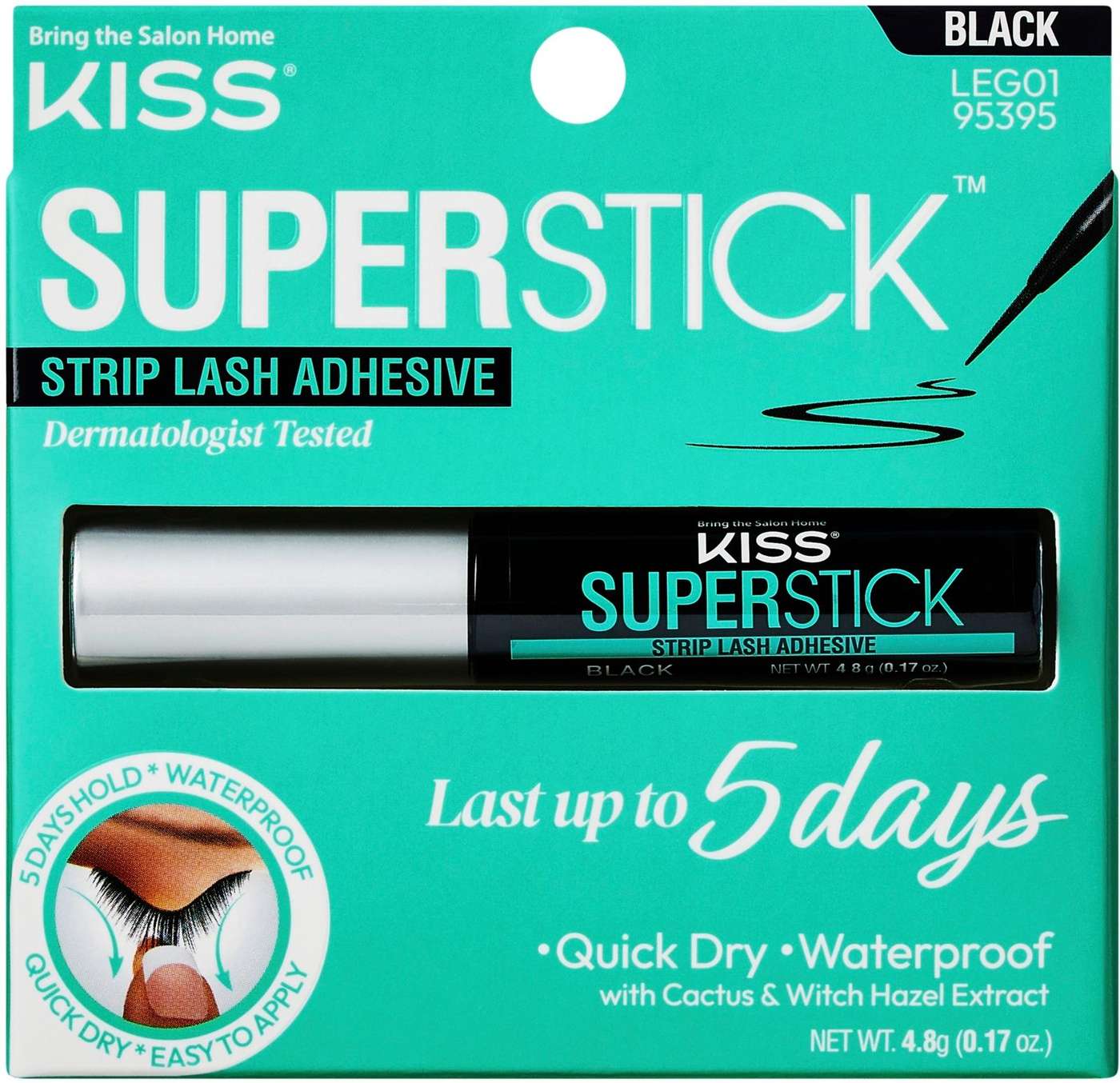 Kiss Superstick - клей для ресниц черный 4, 8г