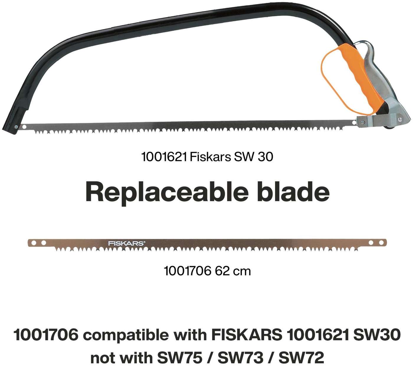Запчасти Fiskars, дуговая пила, запасное полотно SW30 21 дюйм