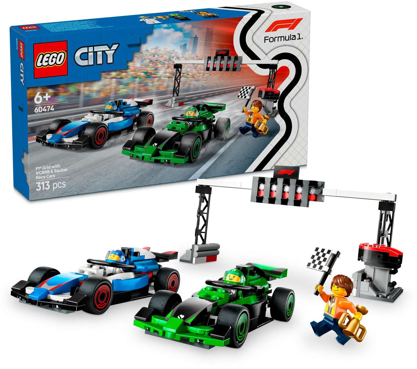LEGO® City F1® Grid, VCARB и гоночные автомобили Sauber (60474)