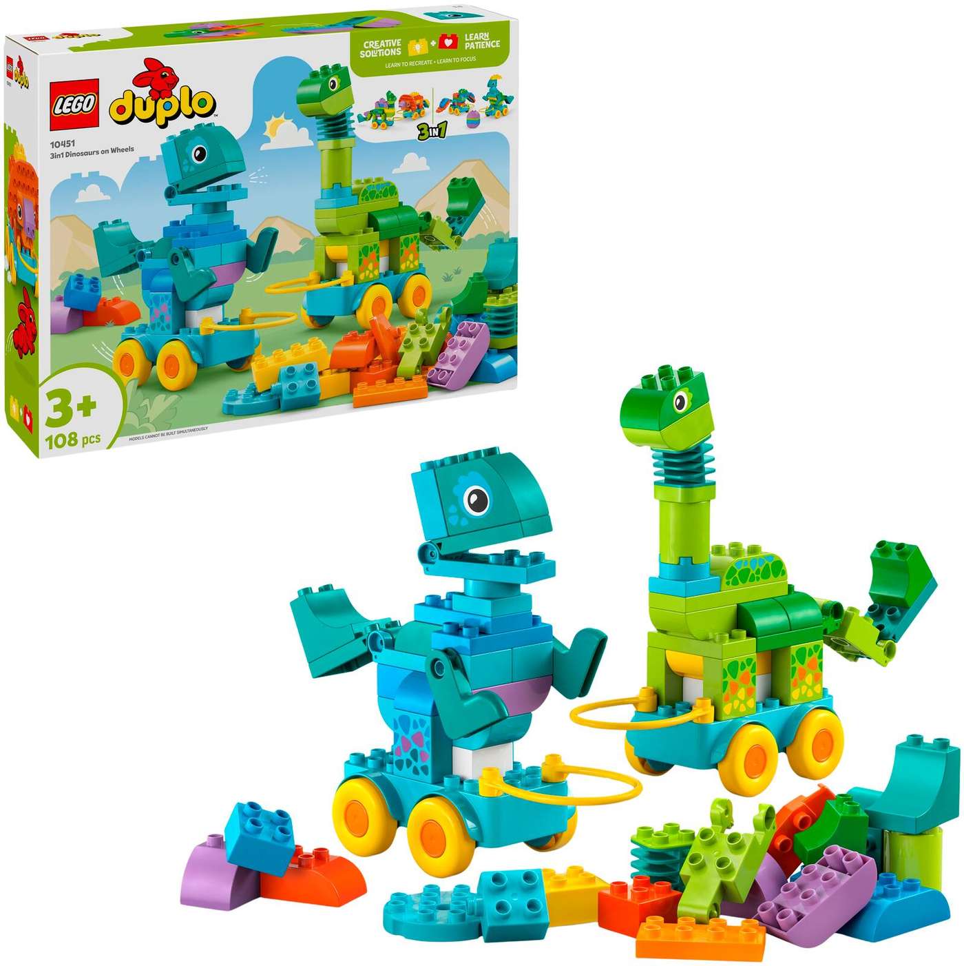 LEGO® DUPLO Town 10451 Динозавры на колесах - набор 3 в 1