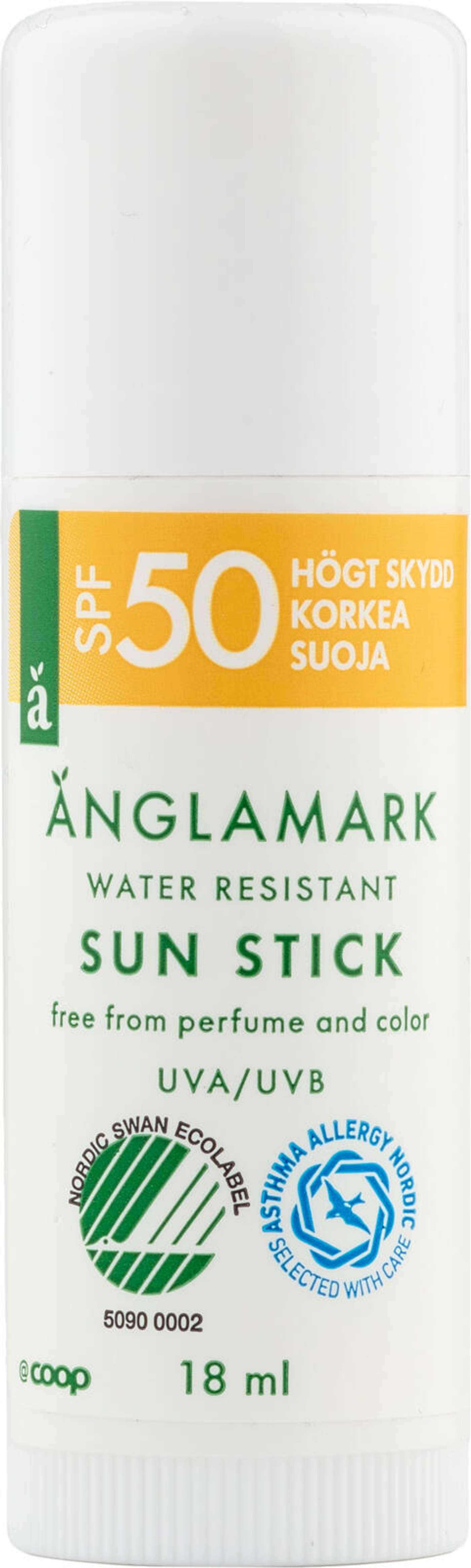Änglamark Sun Stick SPF50 солнцезащитный стик 18 мл