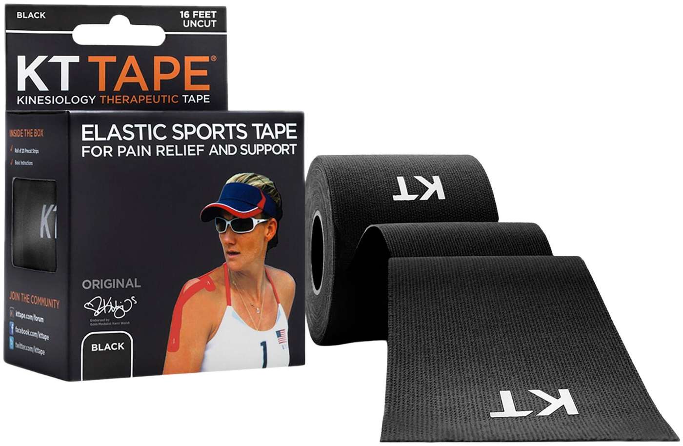 Кинезио тейп KT-Tape Original 5м, черный