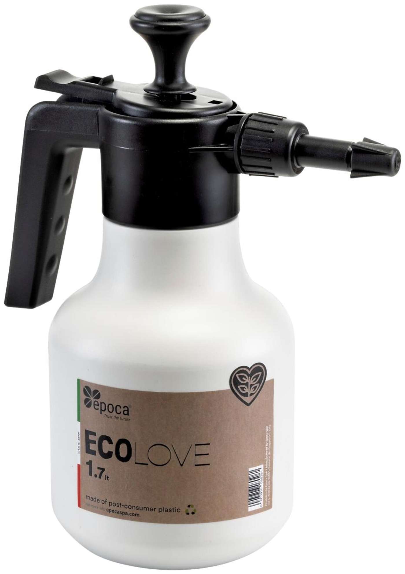 Ecolove Напорный распылитель 1, 7 л, 360°, из переработанного пластика. (цвет Белый)