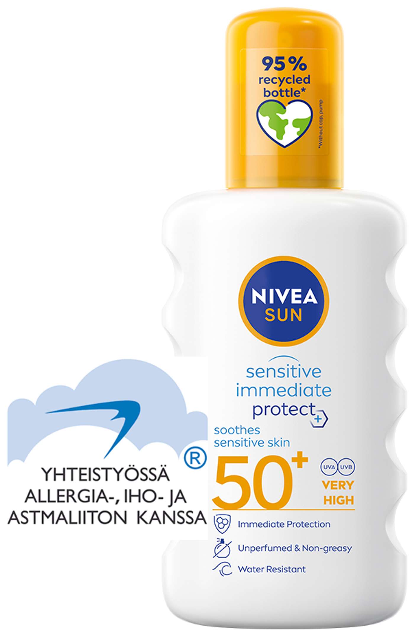 NIVEA SUN 200 мл Sensitive Немедленная защита Успокаивающий солнцезащитный спрей SK50 +
