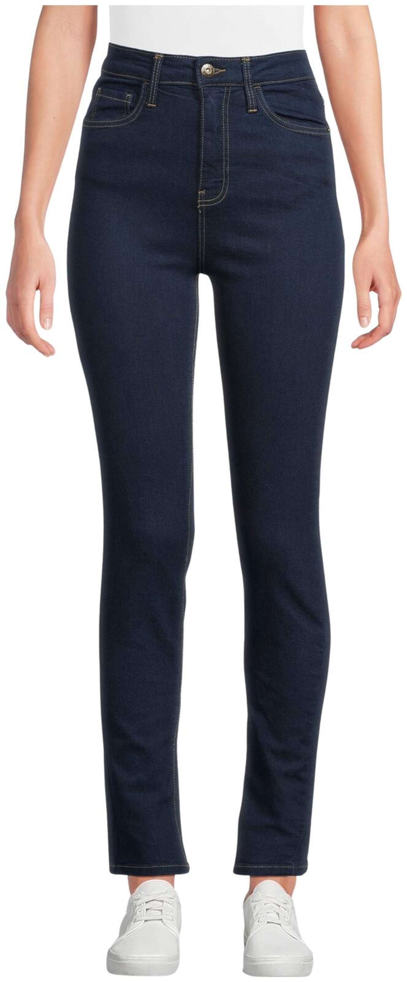 Домашние женские джинсы Slim fit (размер XS, цвет ТЕМНО-ЧИСТЫЙ СИНИЙ)
