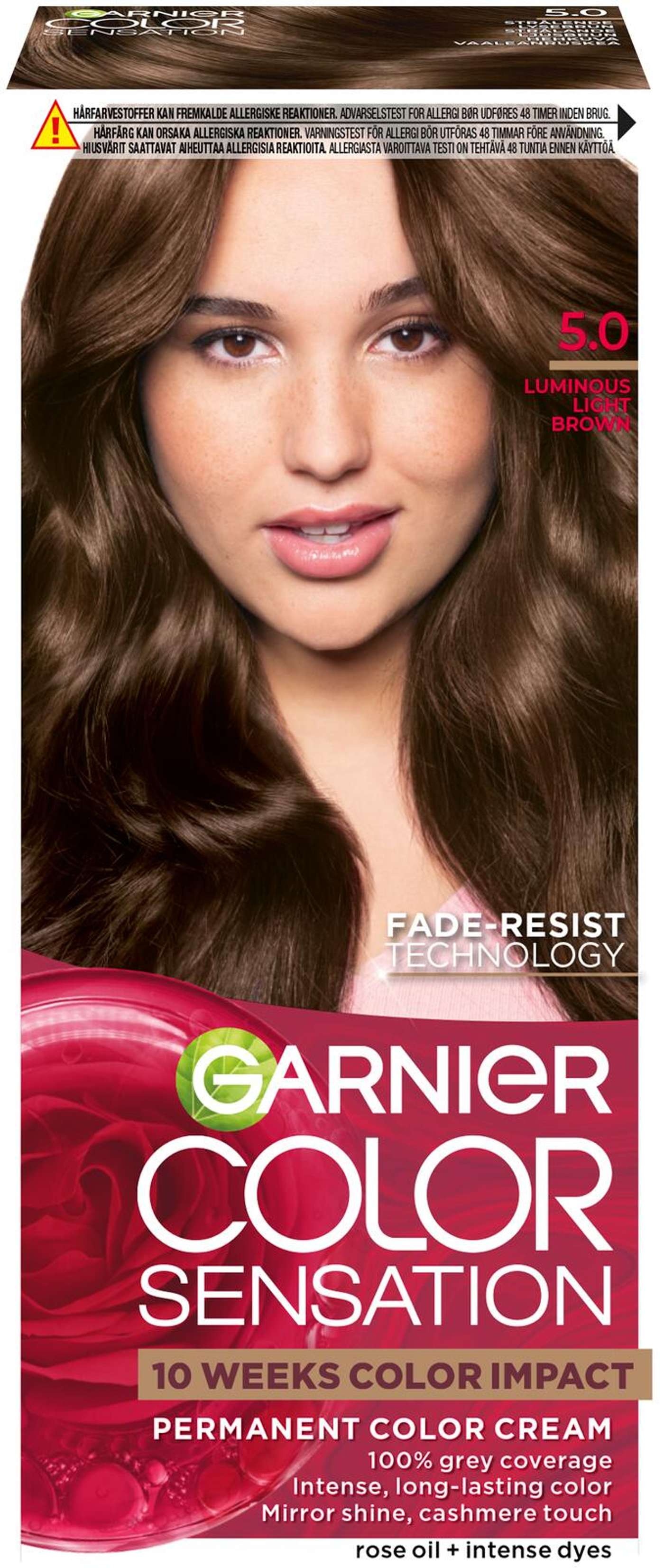 Garnier Color Sensation 5. 0 Luminous Light Brown Сияющая светло-коричневая стойкая краска 1 шт. (цвет Светло-коричневый)