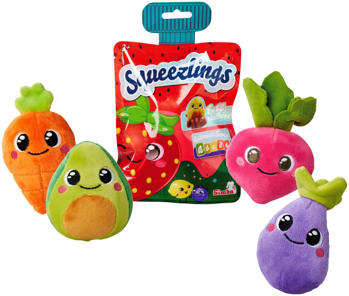 Мягкая игрушка Simba Squeezlings, в пакетике-сюрпризе, в ассортименте, продаются поштучно.