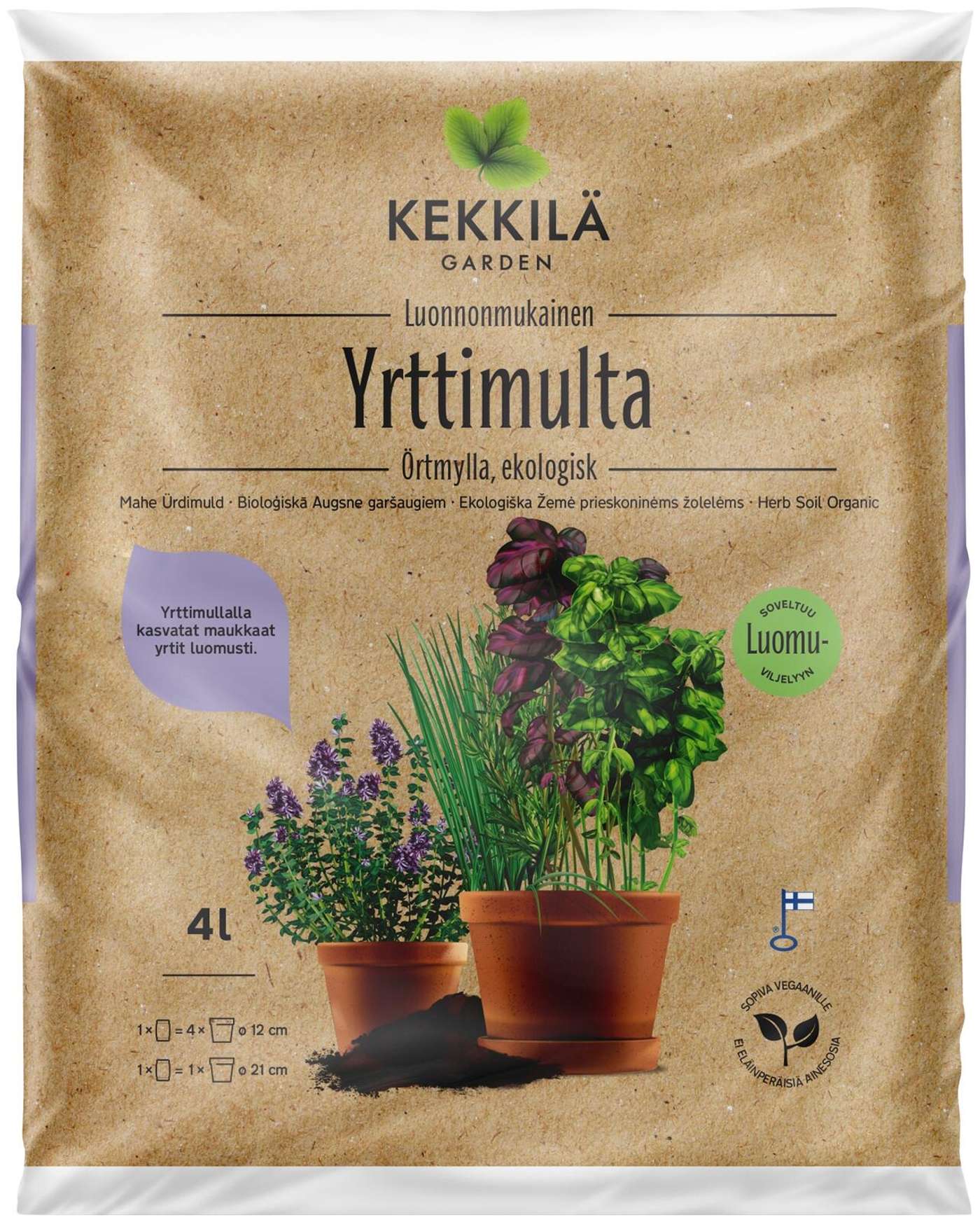 Kekkilä Yrttimula органический 4 л