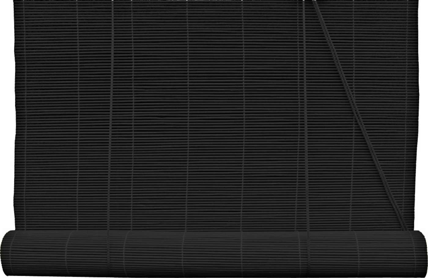 Бамбуковая рулонная штора Pisla Ming 120x170см чёрная (цвет Черный)