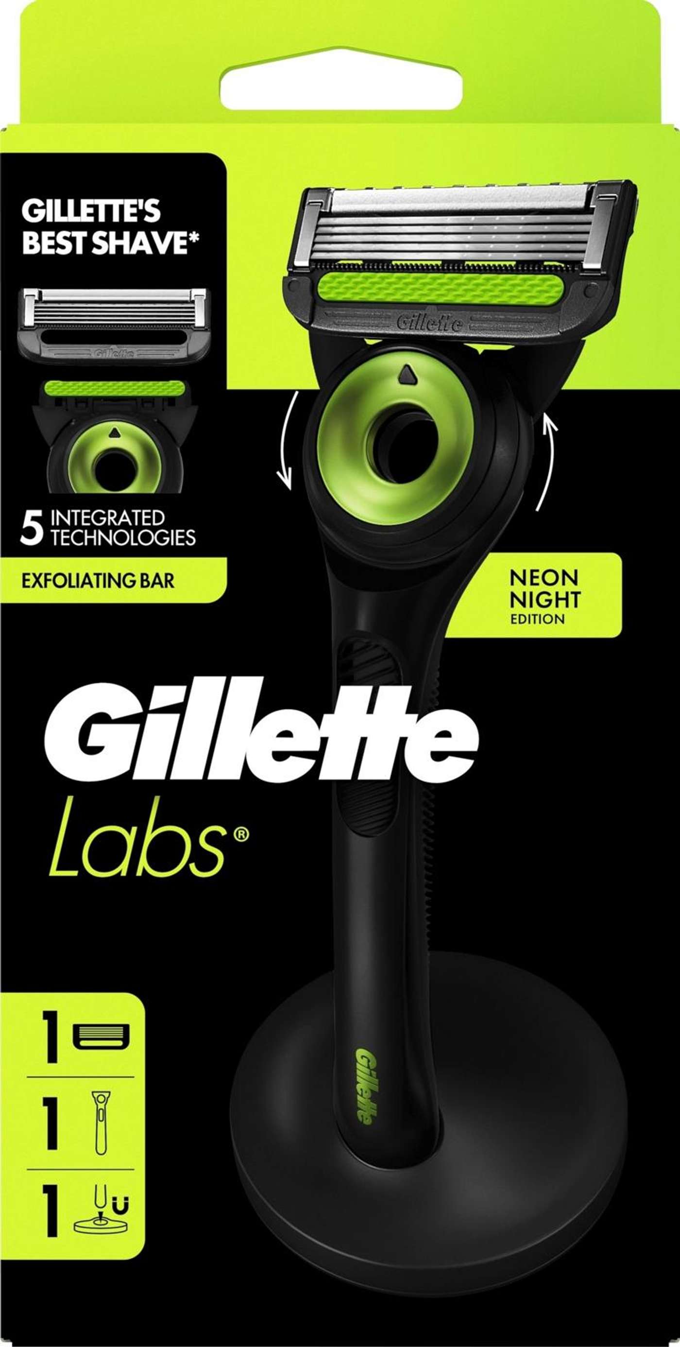 Gillette Labs представляет отшелушивающую бритву Neon Night