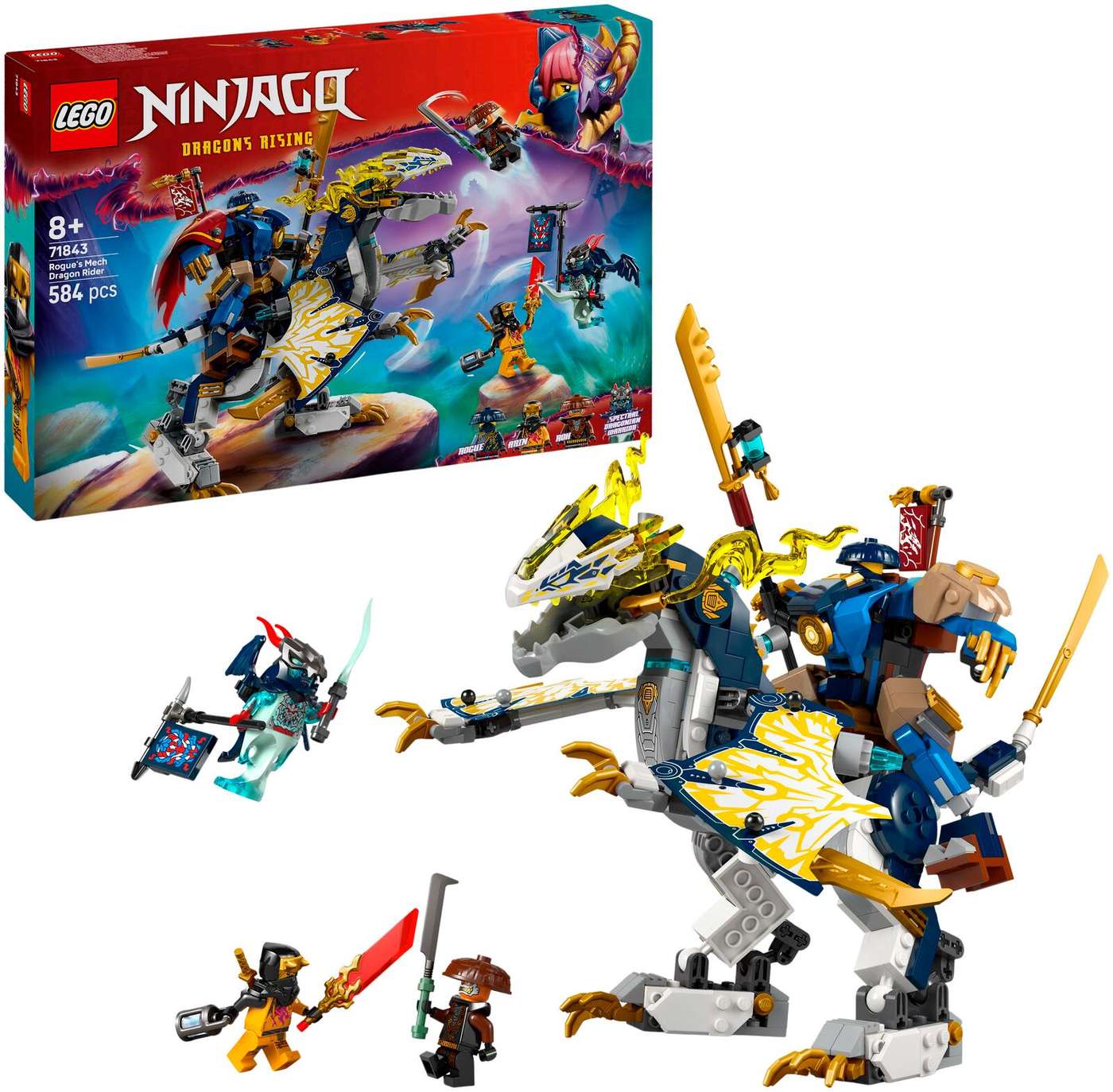 LEGO® Ninjago 71843 Робот-наездник на драконах Роуга