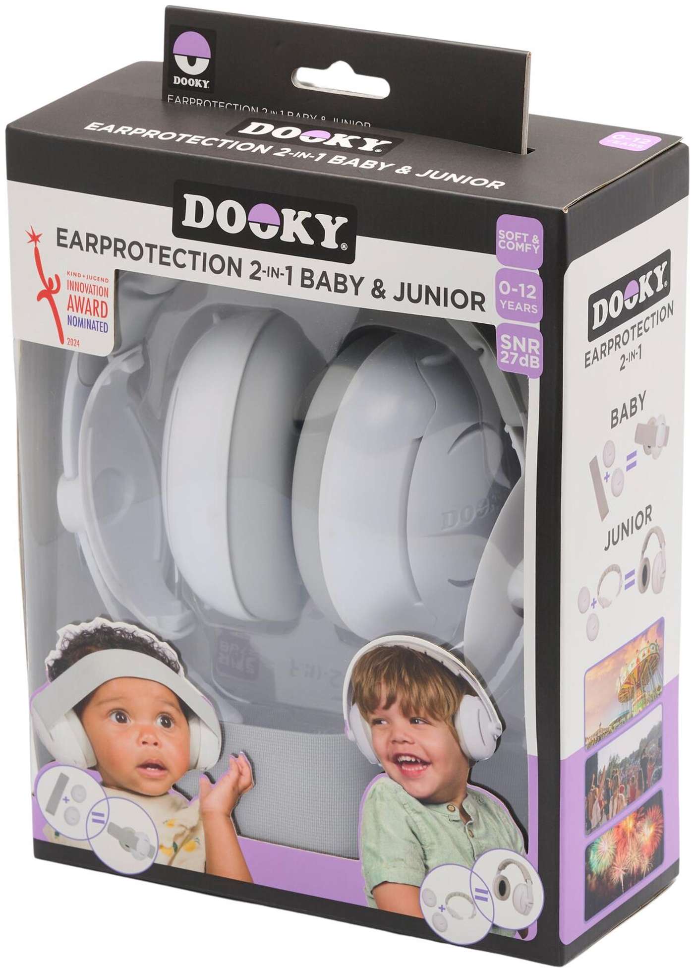 Dooky Средства защиты органов слуха 2 в 1 для малышей / подростков 0-12 лет