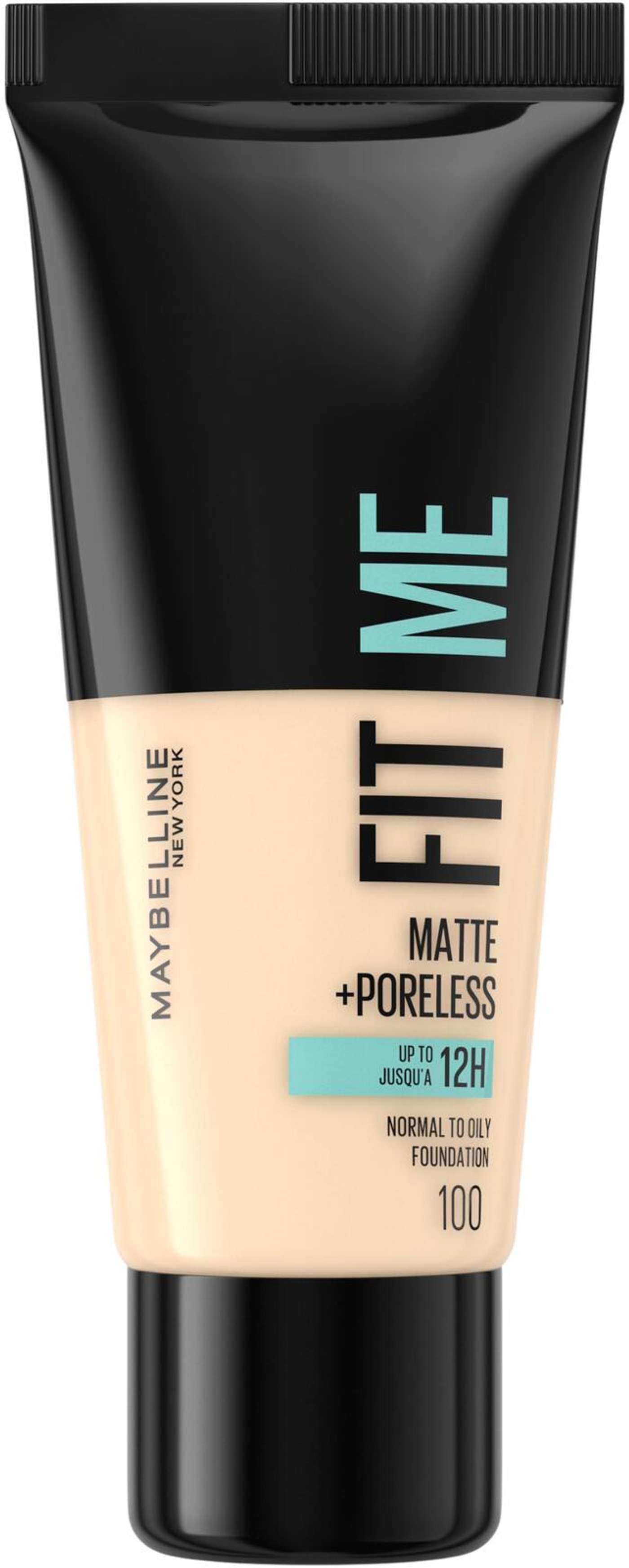 Maybelline New York Fit Me Matte + Poreless тональный крем 100 Warm Ivory 30 мл (цвет теплый цвет слоновой кости)
