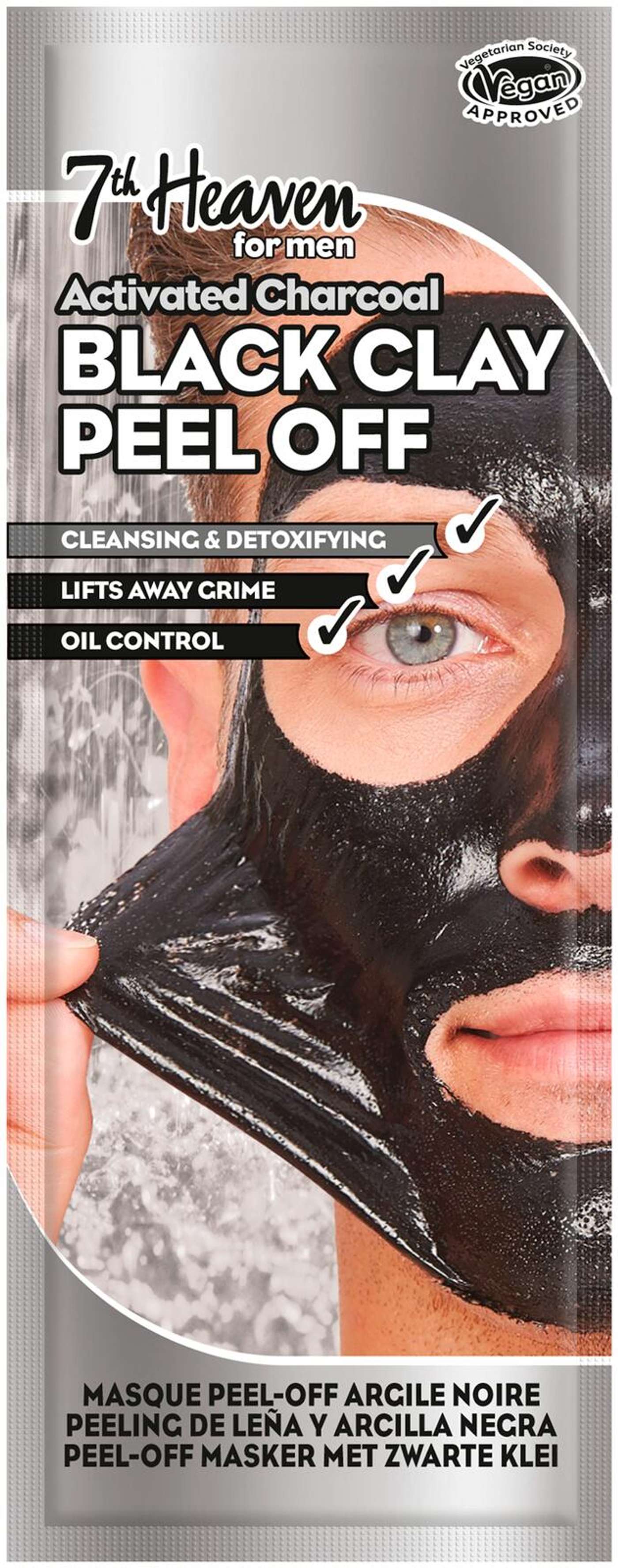 7th Heaven Black Clay Peel Off Mask 10мл, пленочная маска для лица