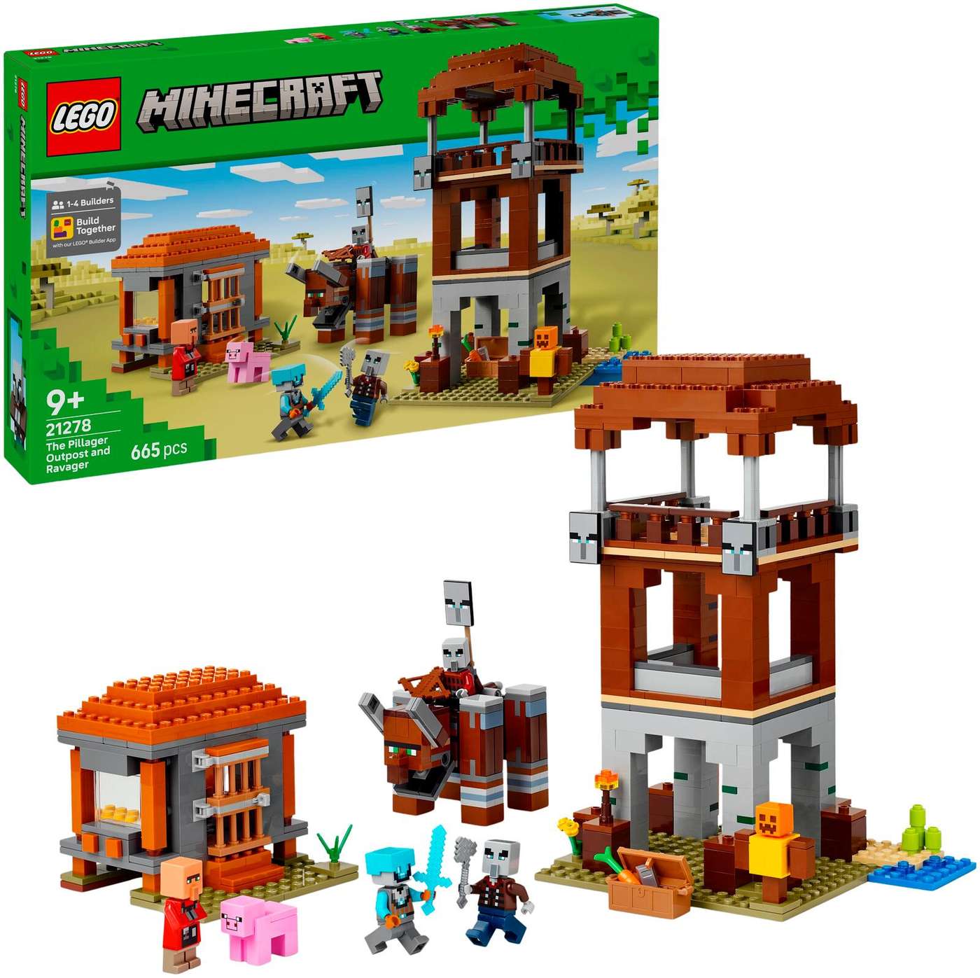 LEGO® Minecraft 21278 Застава мародеров и баня разрушения