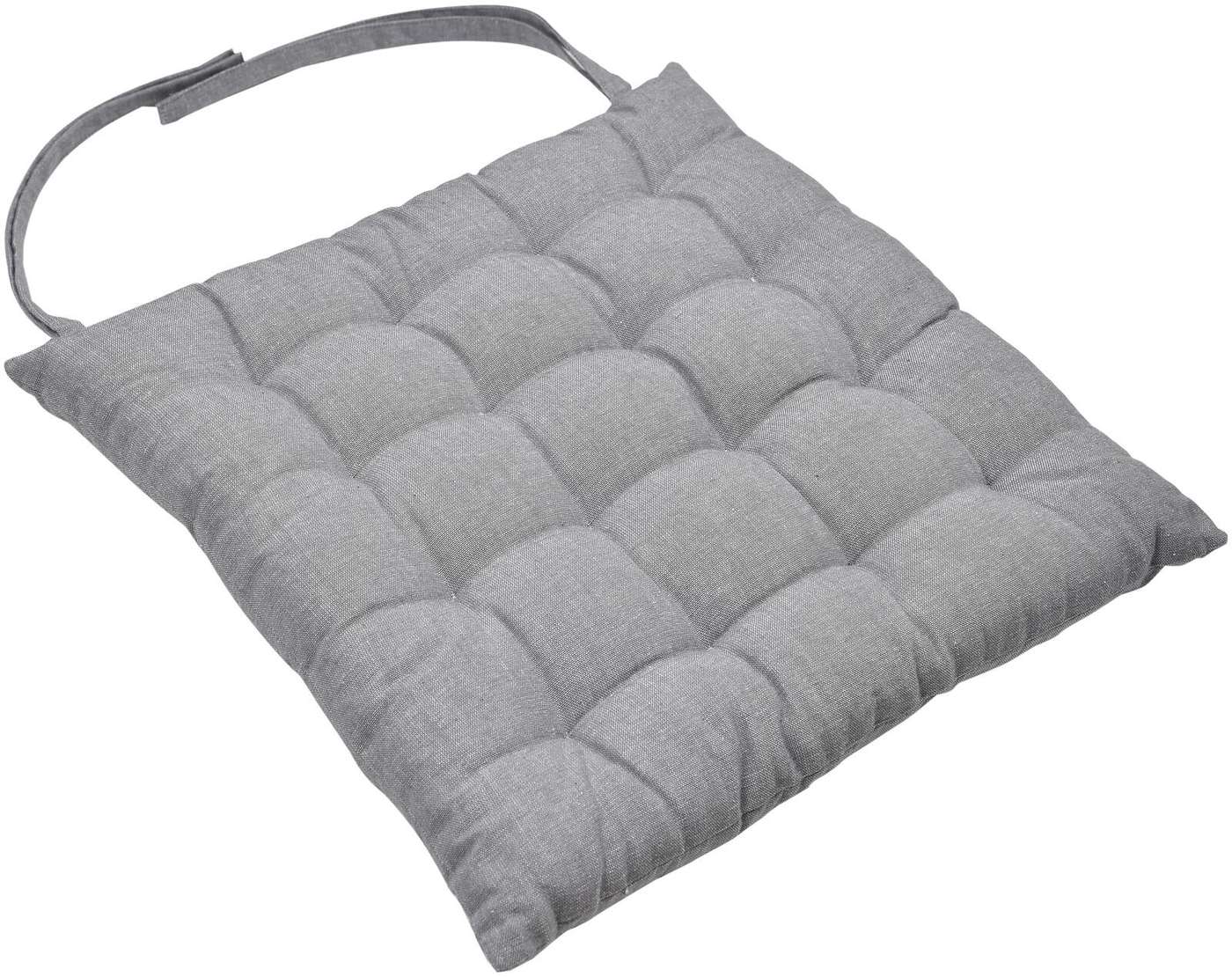 Подушка на сиденье Tex Home 38 x 38 см Шамбре л. серый (цвет СЕРЫЙ)