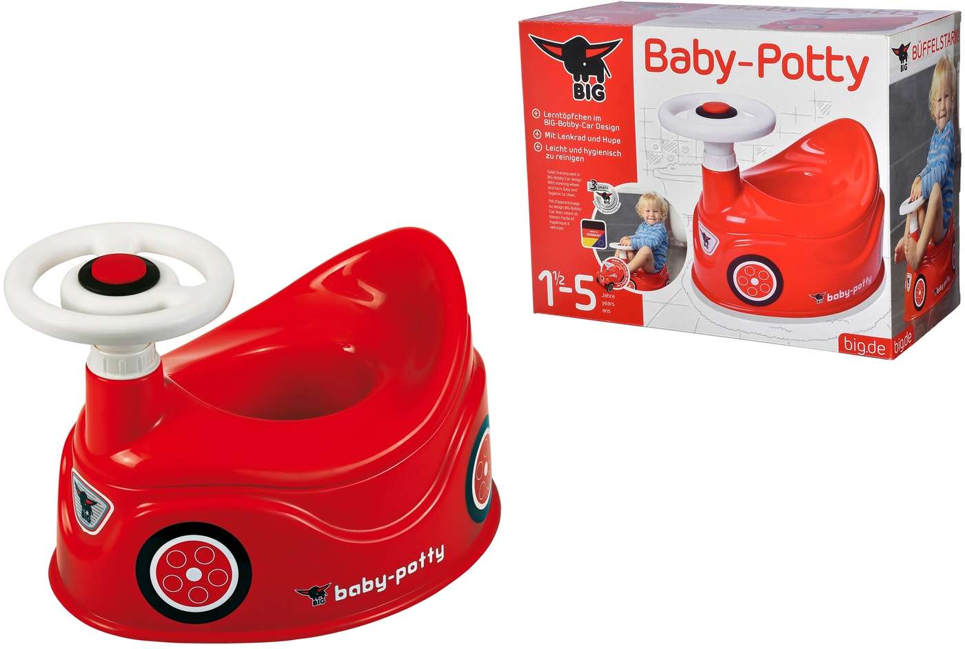 БОЛЬШАЯ Раттипотта с дизайном Bobby Car красного цвета (цвет красный)